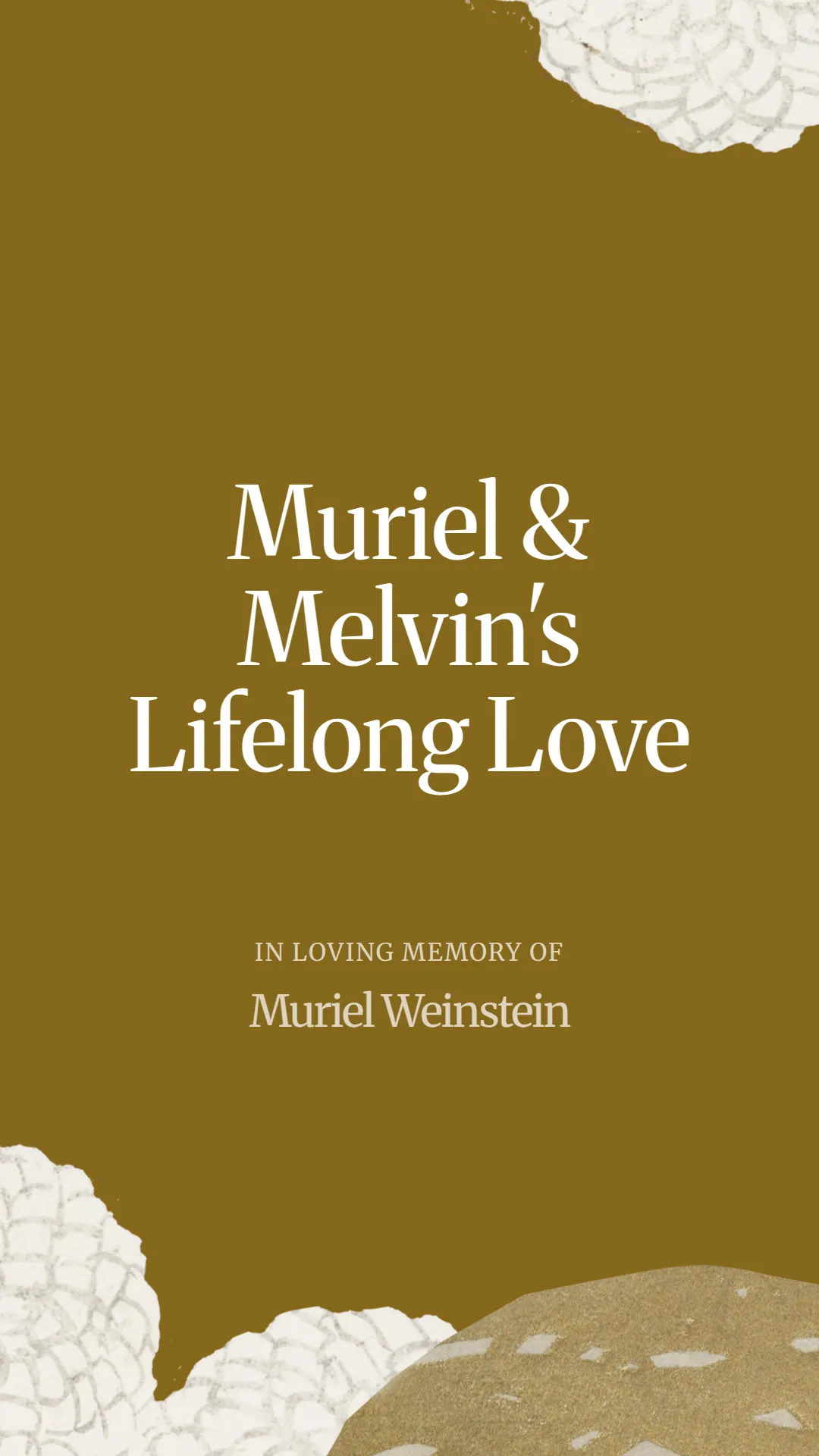 Muriel and Melvin's Lifelong Love