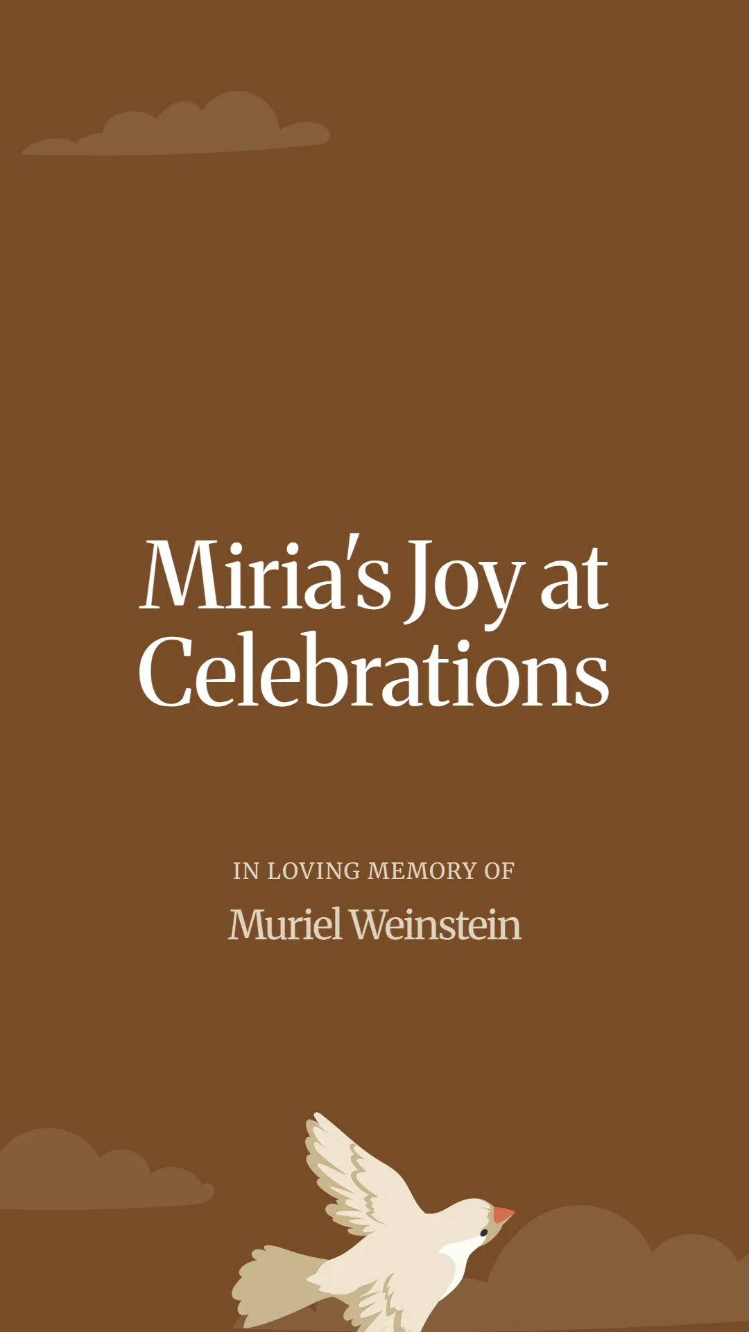 Miria's Joy at Celebrations