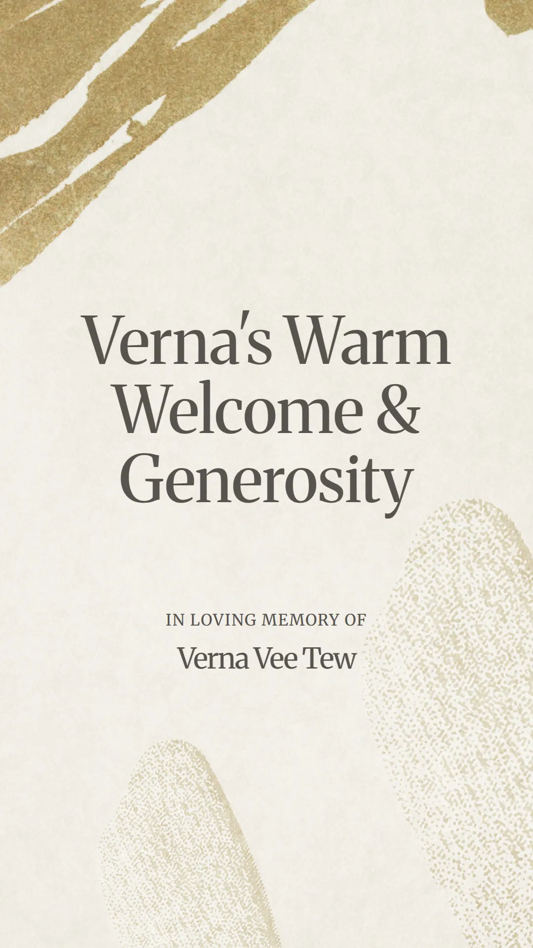 Verna's Warm Welcome and Generosity