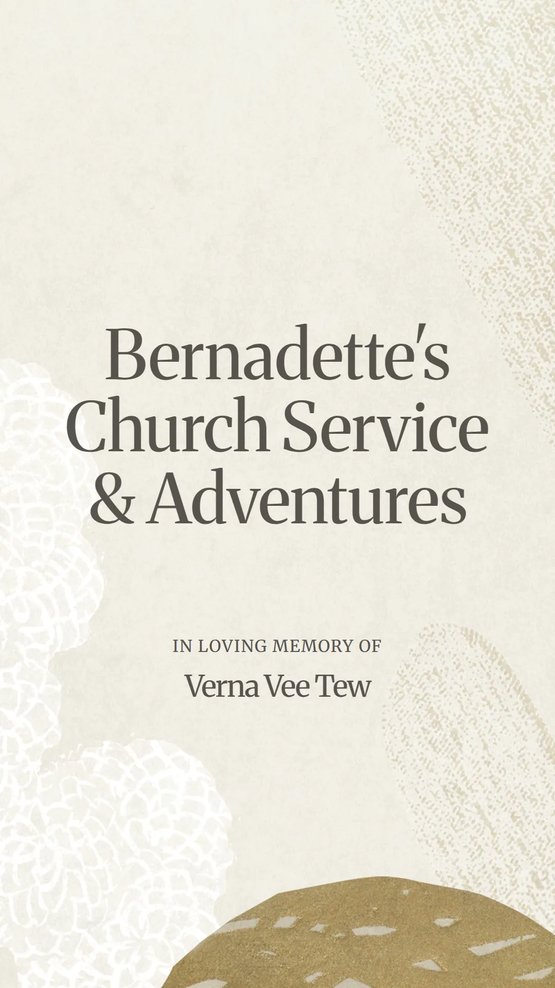 Bernadette's Church Service and Adventures