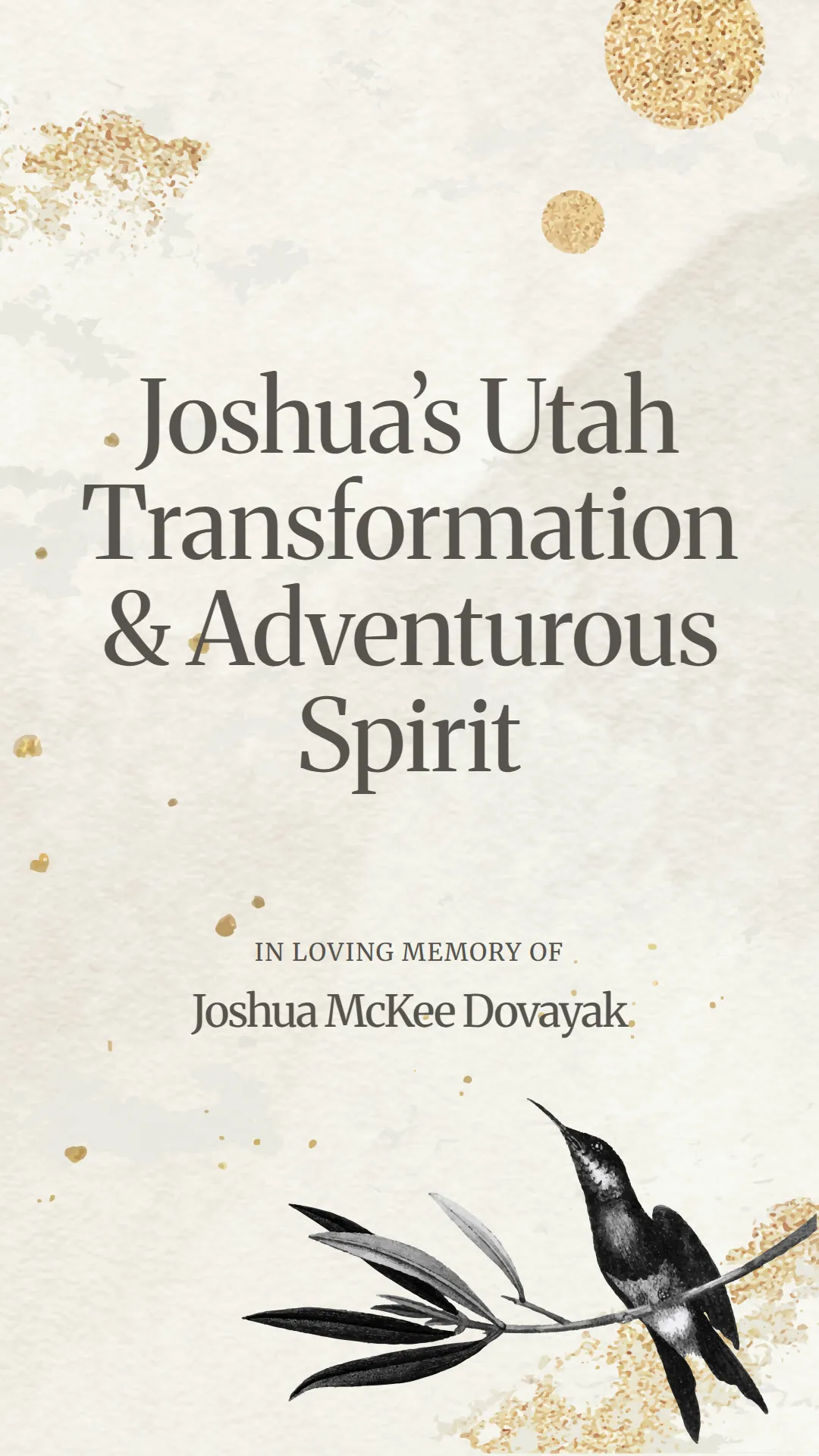 Joshua’s Utah Transformation and Adventurous Spirit