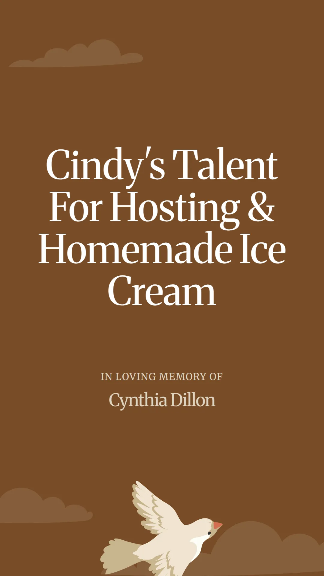 Cindy's Talent For Hosting and Homemade Ice Cream