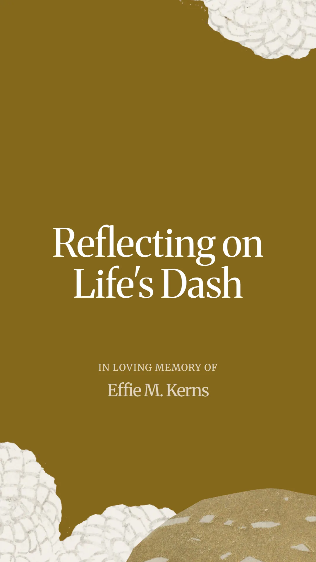 Reflecting on Life's Dash