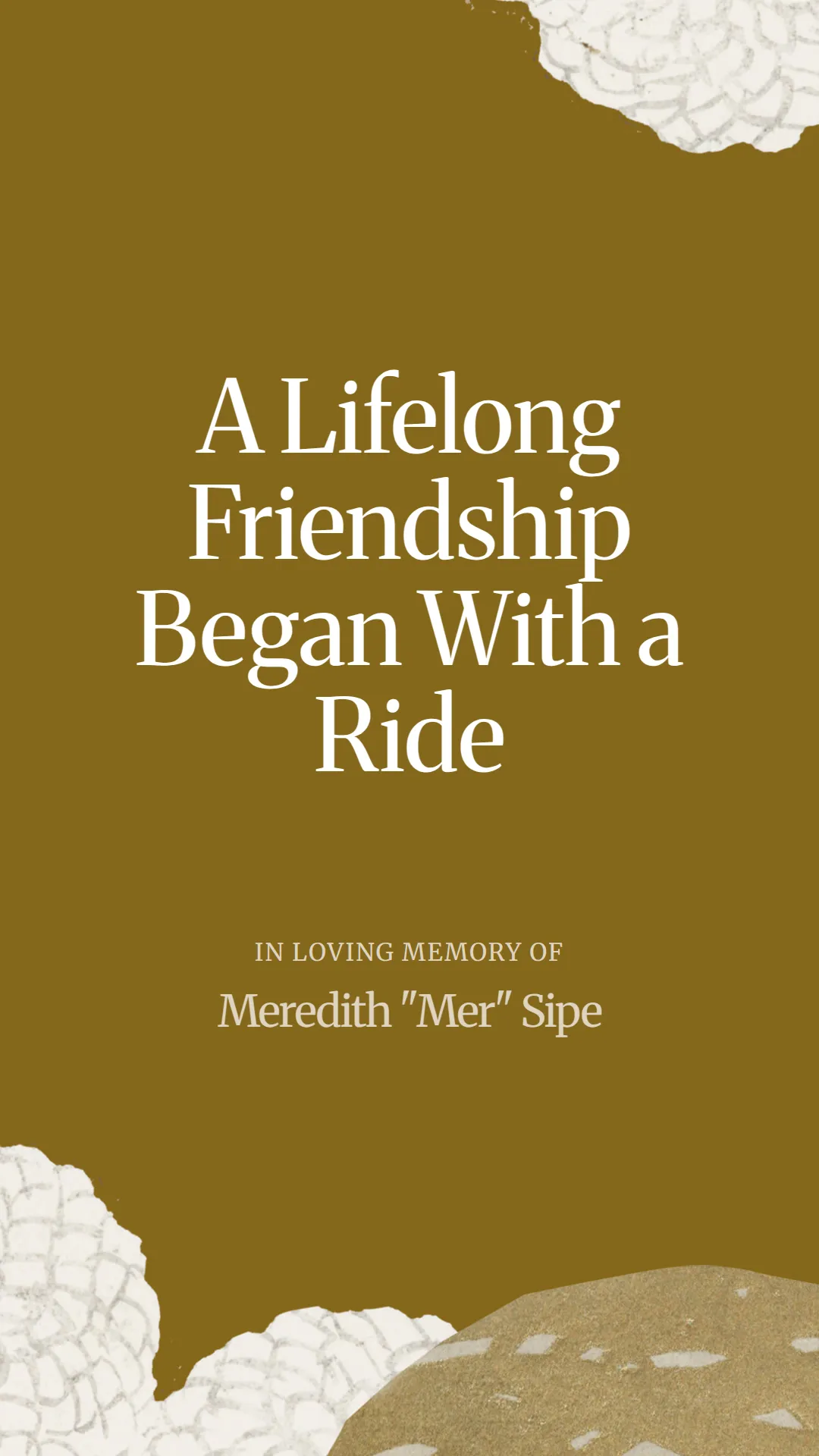 A Lifelong Friendship Began With a Ride