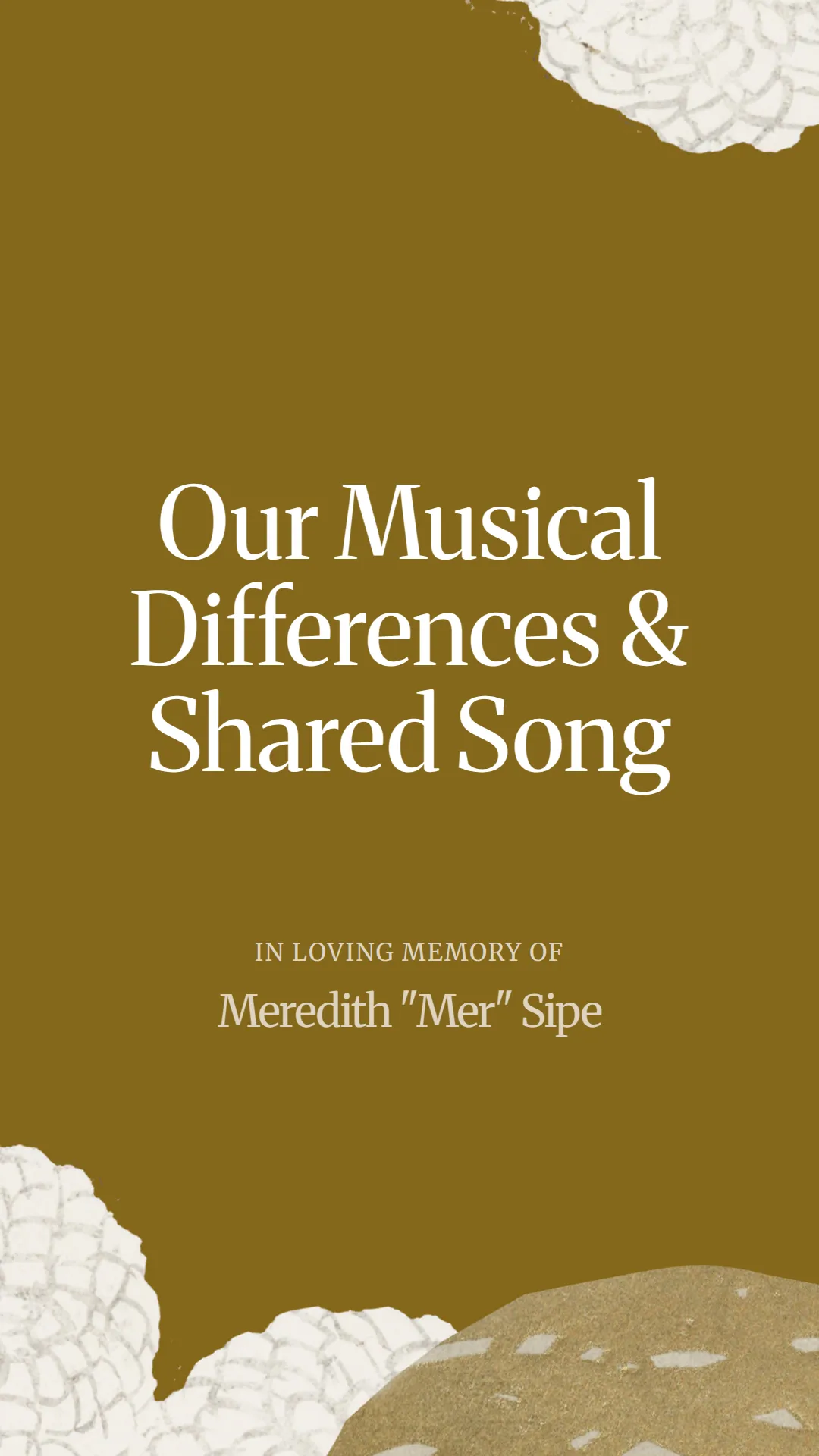 Our Musical Differences and Shared Song