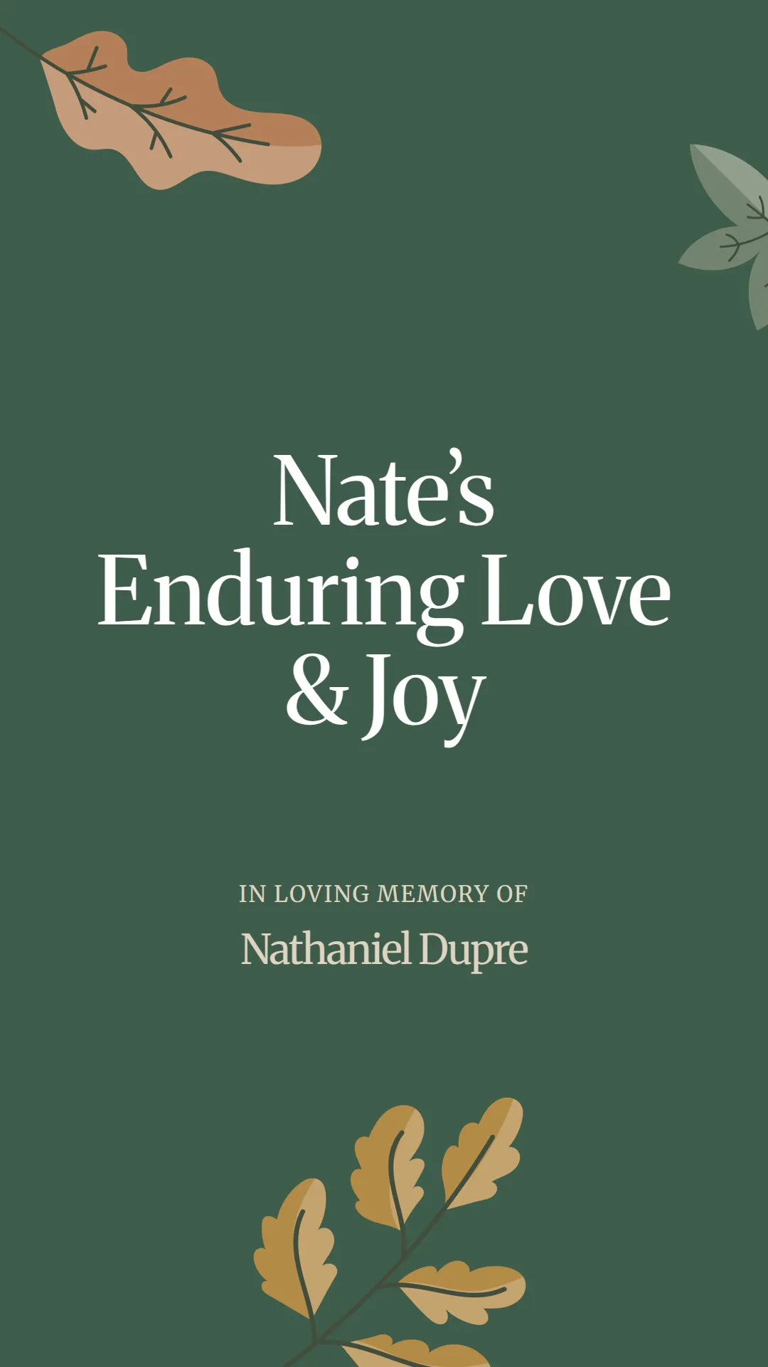 Nate’s Enduring Love and Joy