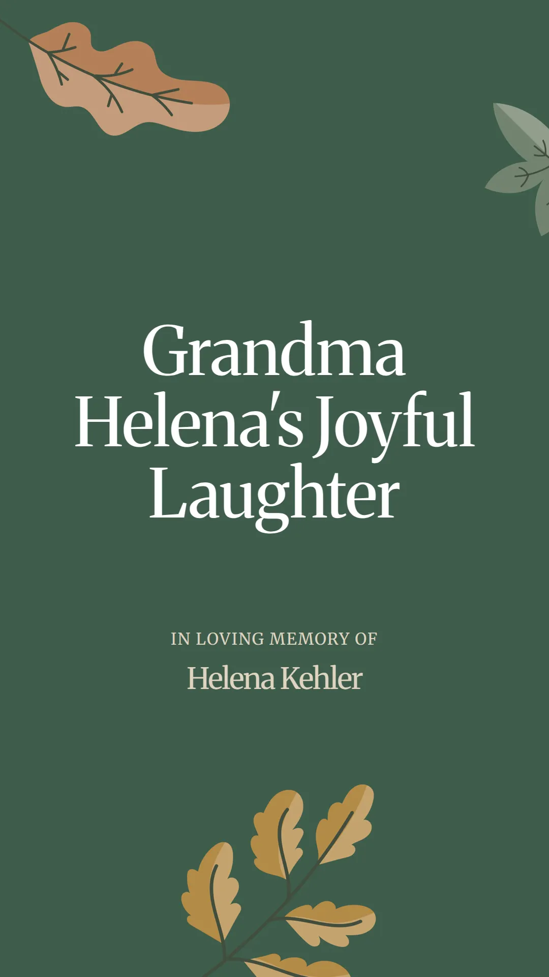 Grandma Helena's Joyful Laughter