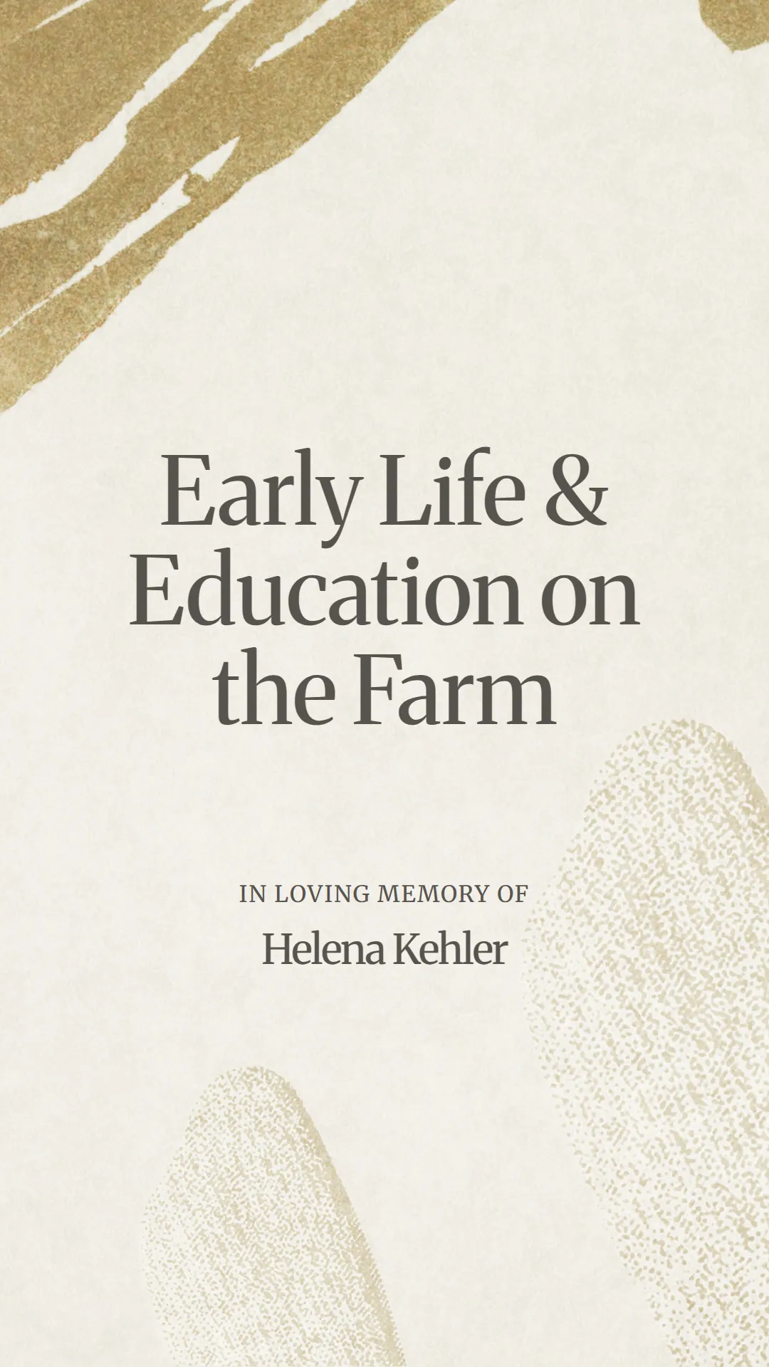 Early Life and Education on the Farm