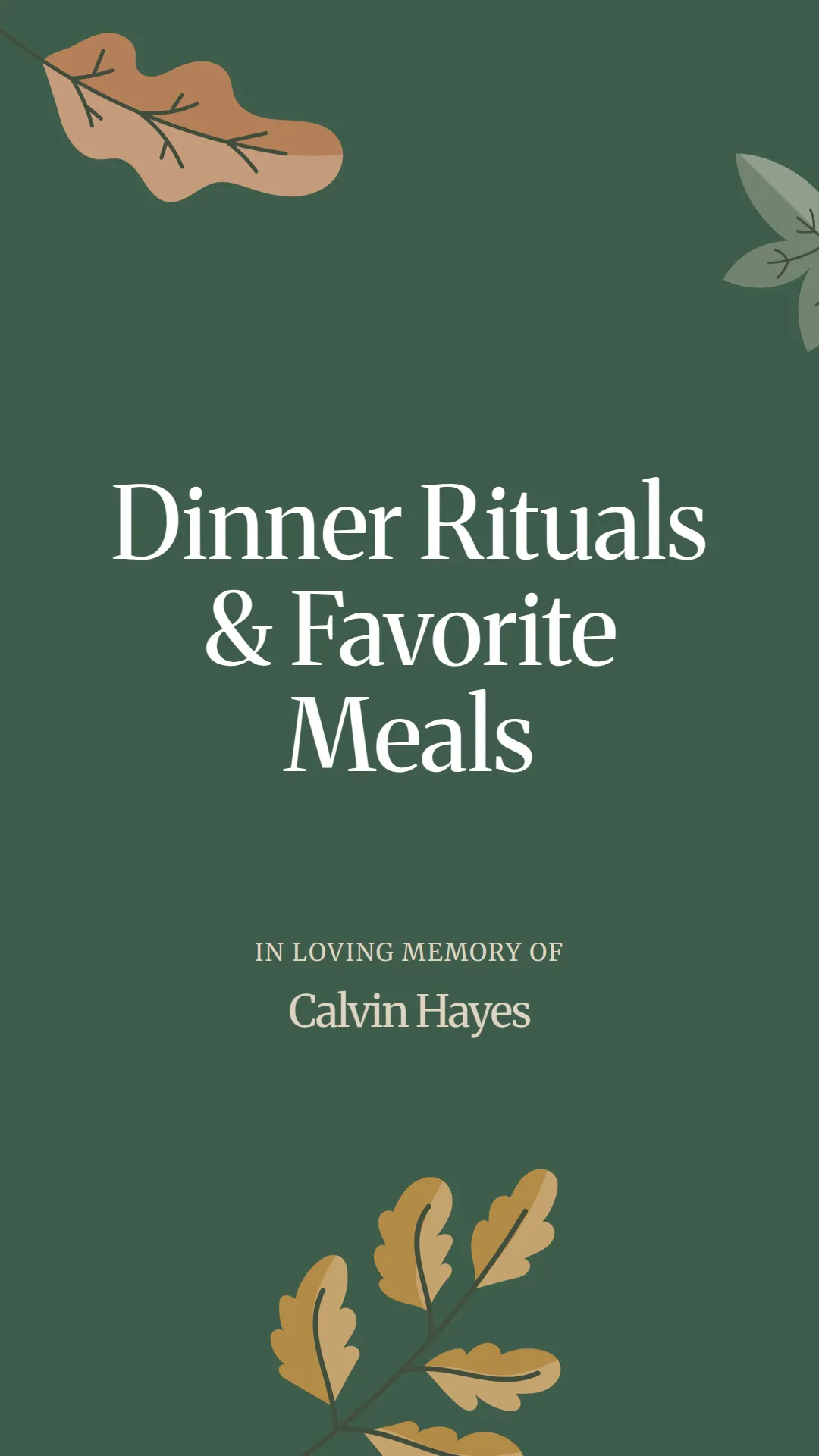 Dinner Rituals and Favorite Meals
