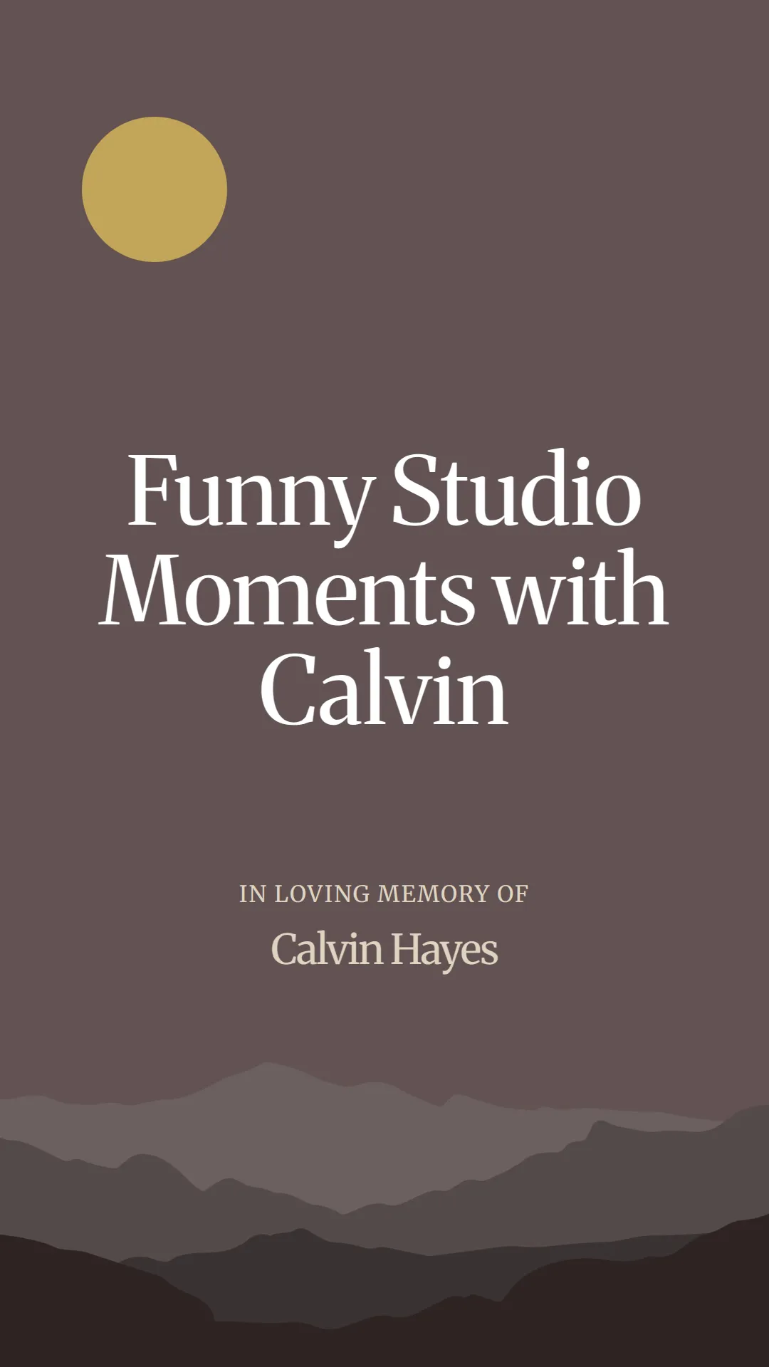 Funny Studio Moments with Calvin