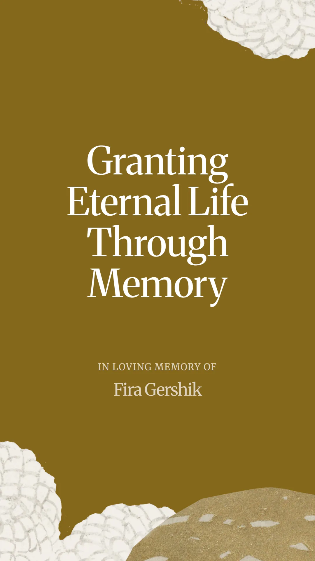 Granting Eternal Life Through Memory