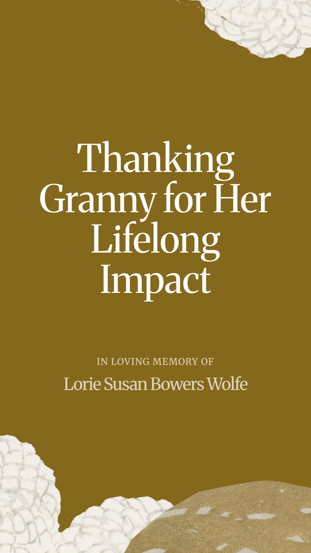 Thanking Granny for Her Lifelong Impact