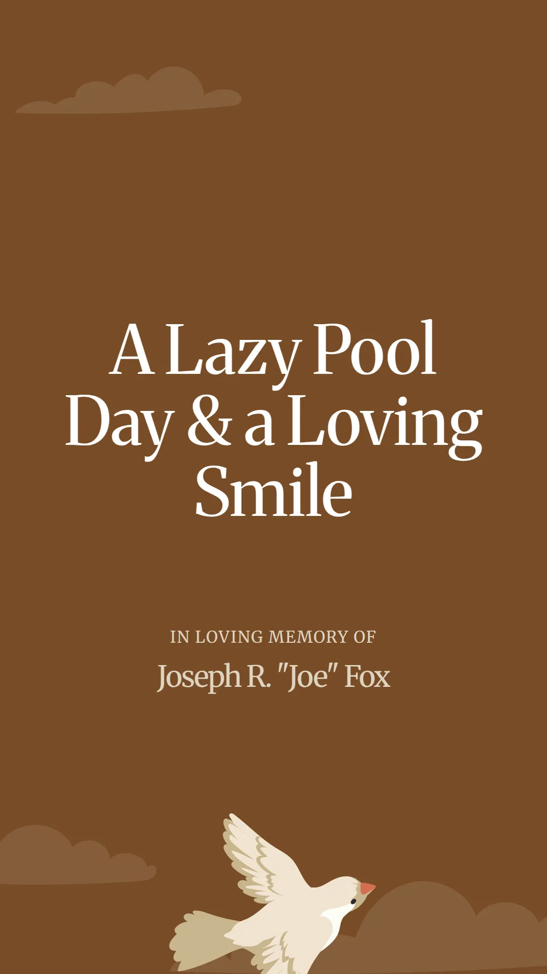 A Lazy Pool Day and a Loving Smile