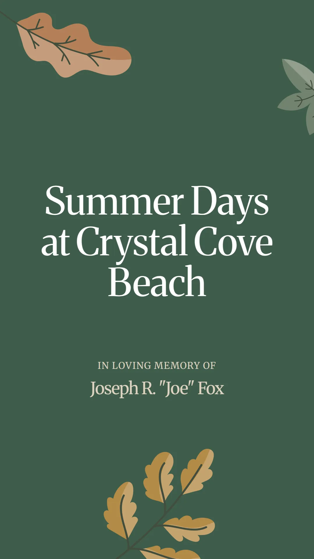 Summer Days at Crystal Cove Beach