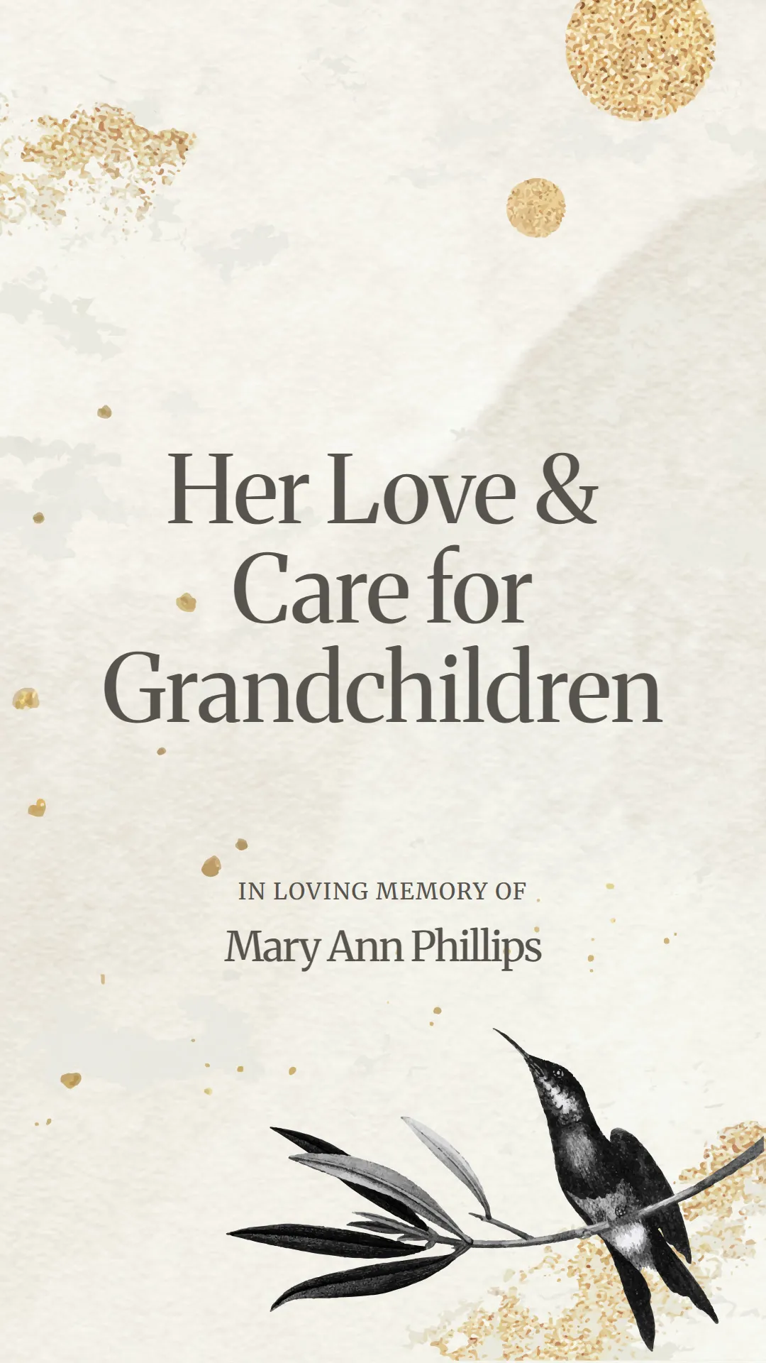 Her Love and Care for Grandchildren