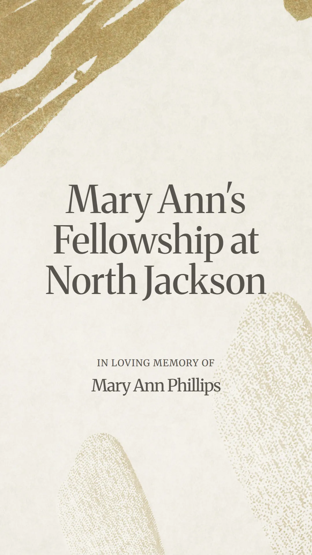 Mary Ann's Fellowship at North Jackson