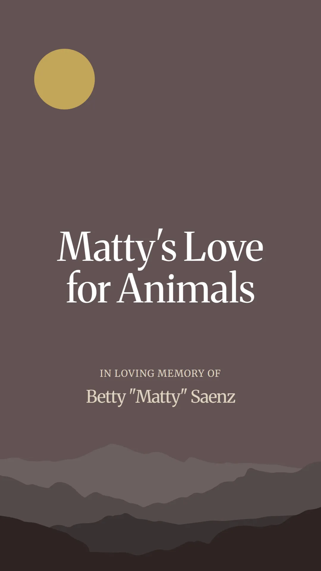 Matty's Love for Animals