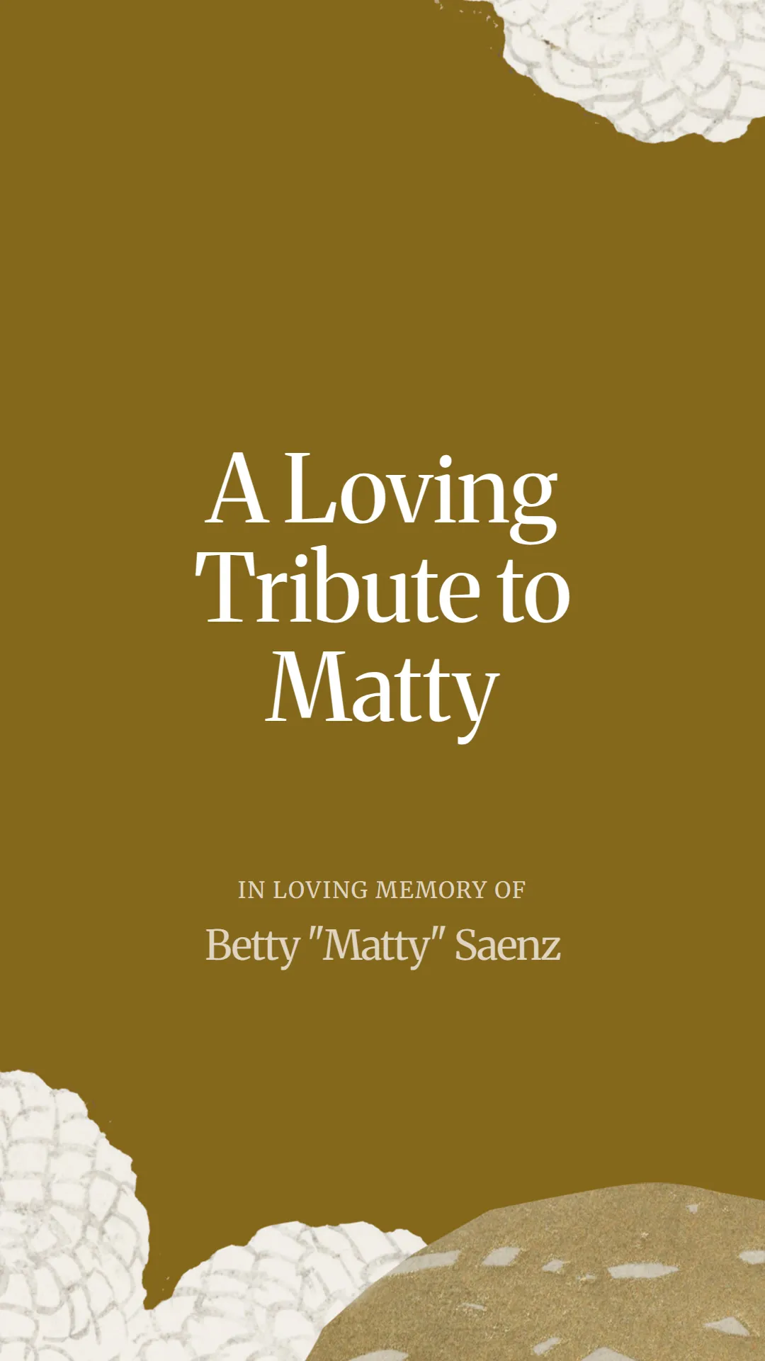 A Loving Tribute to Matty