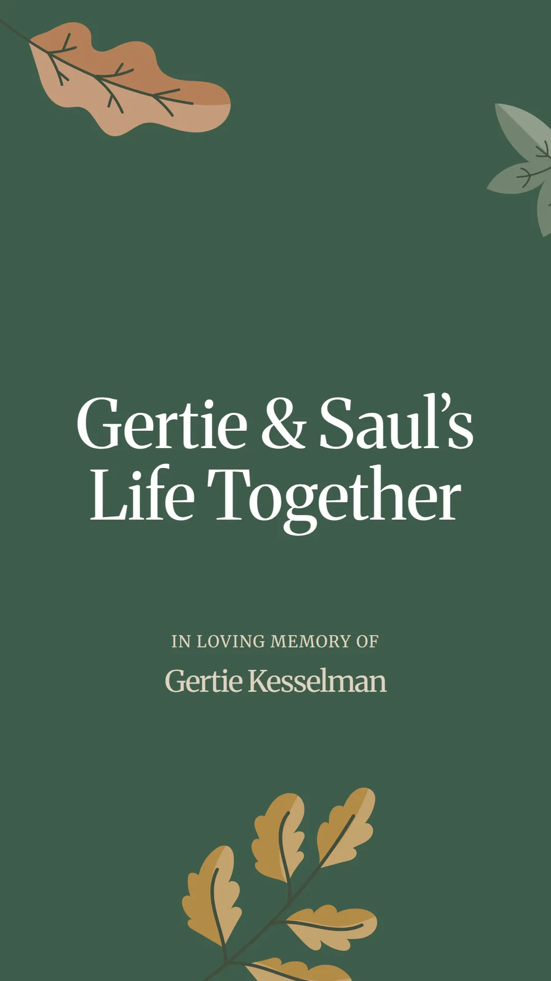 Gertie and Saul’s Life Together