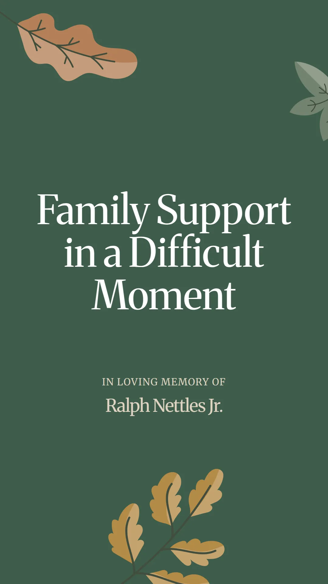 Family Support in a Difficult Moment