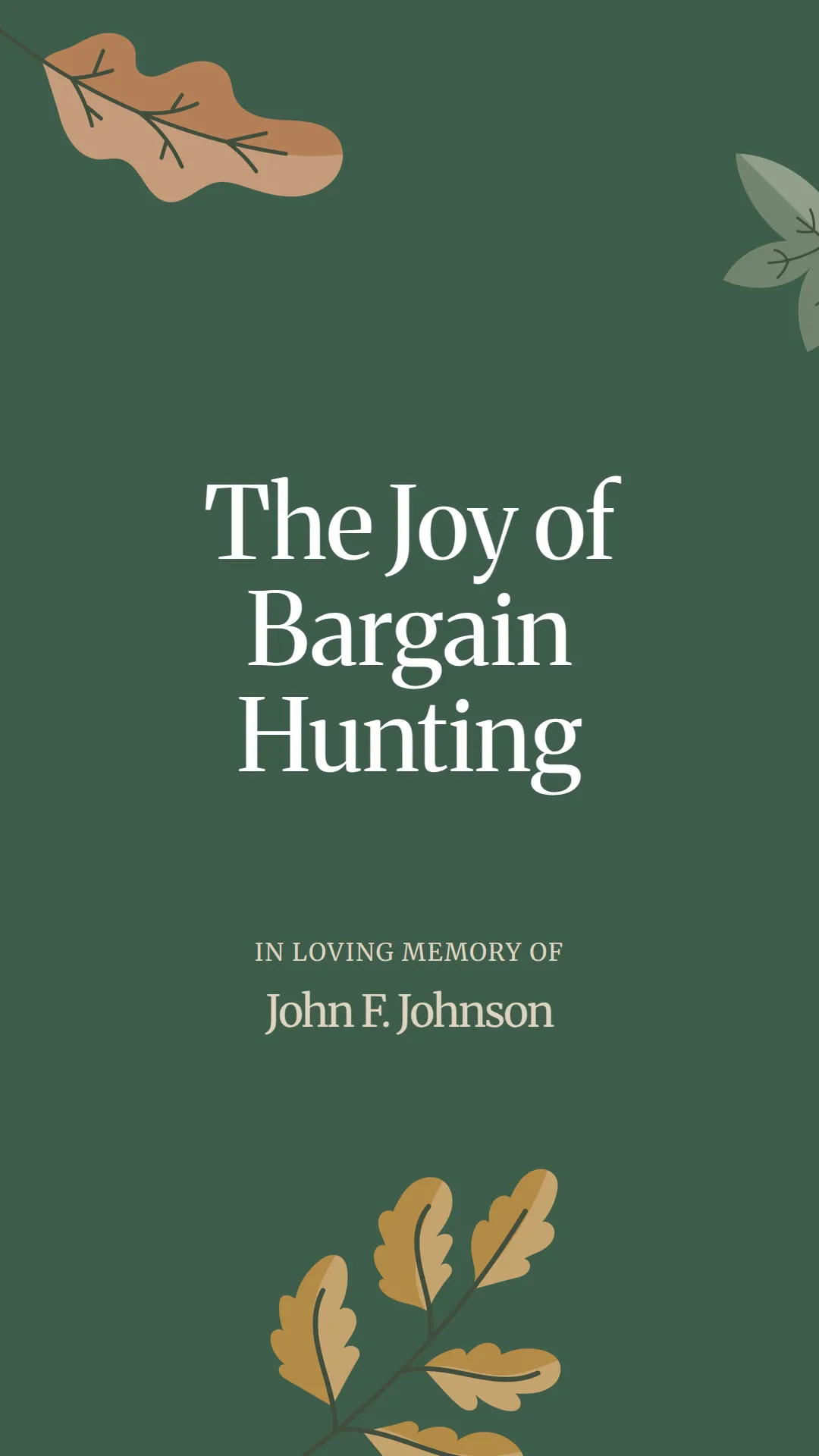 The Joy of Bargain Hunting