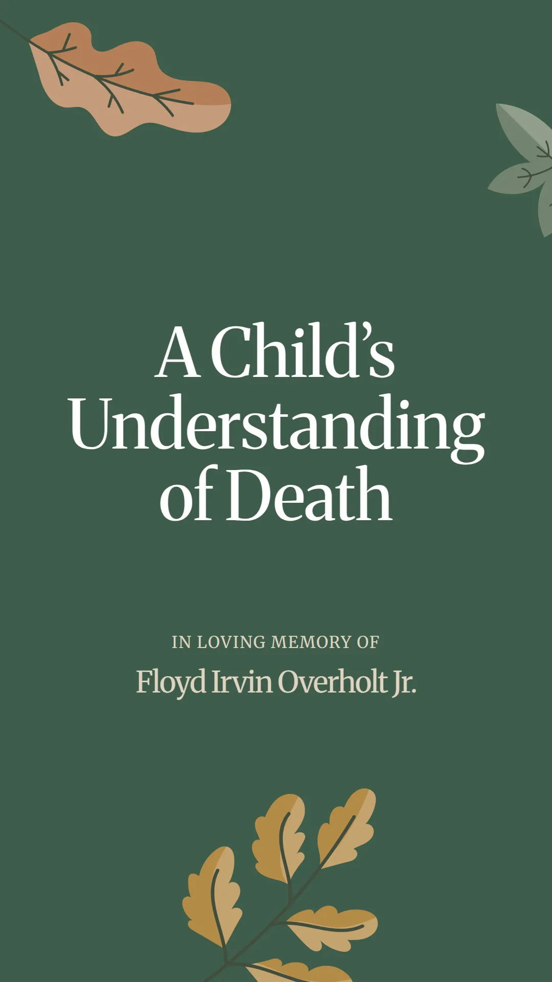 A Child’s Understanding of Death