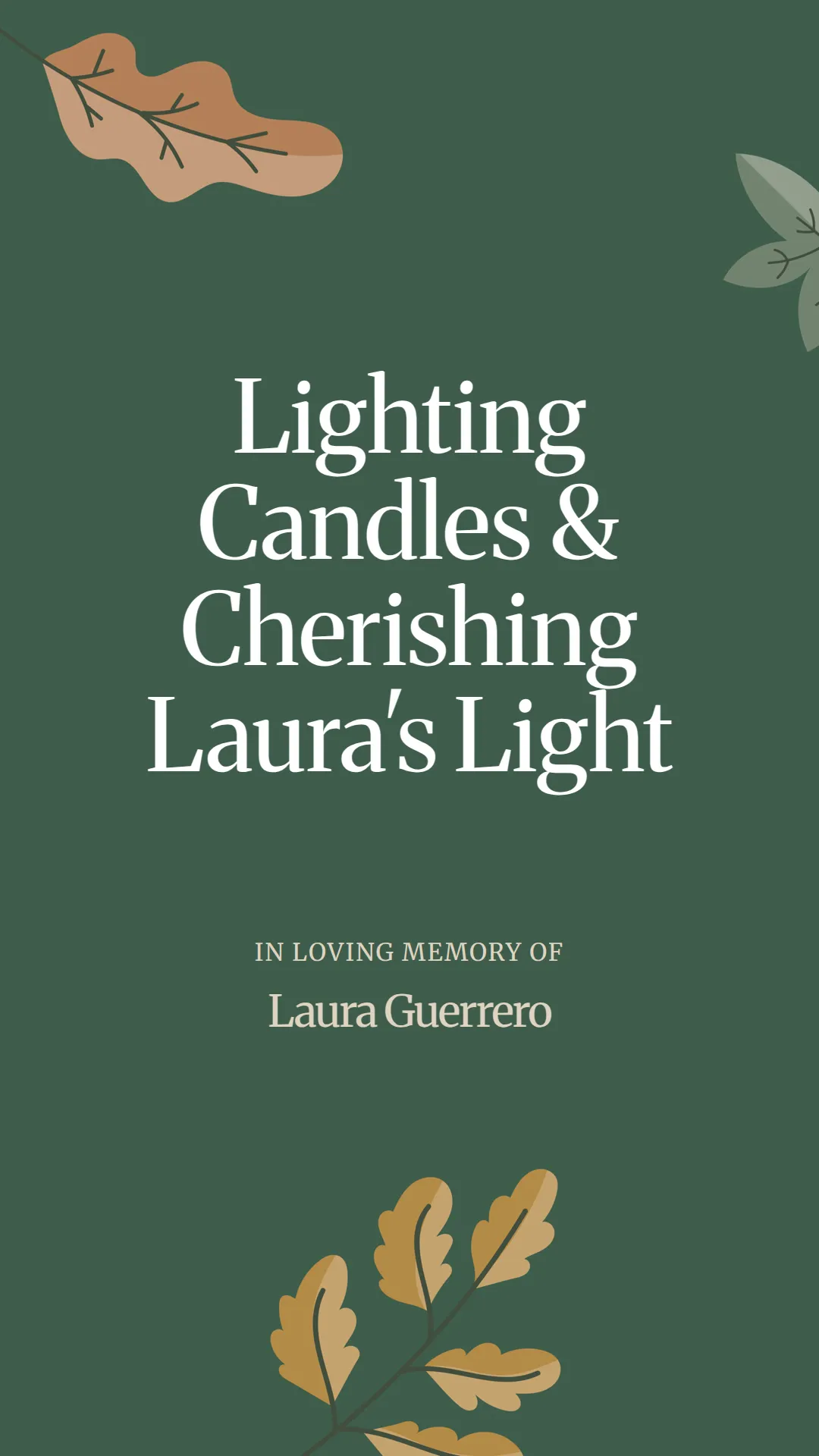 Lighting Candles and Cherishing Laura's Light