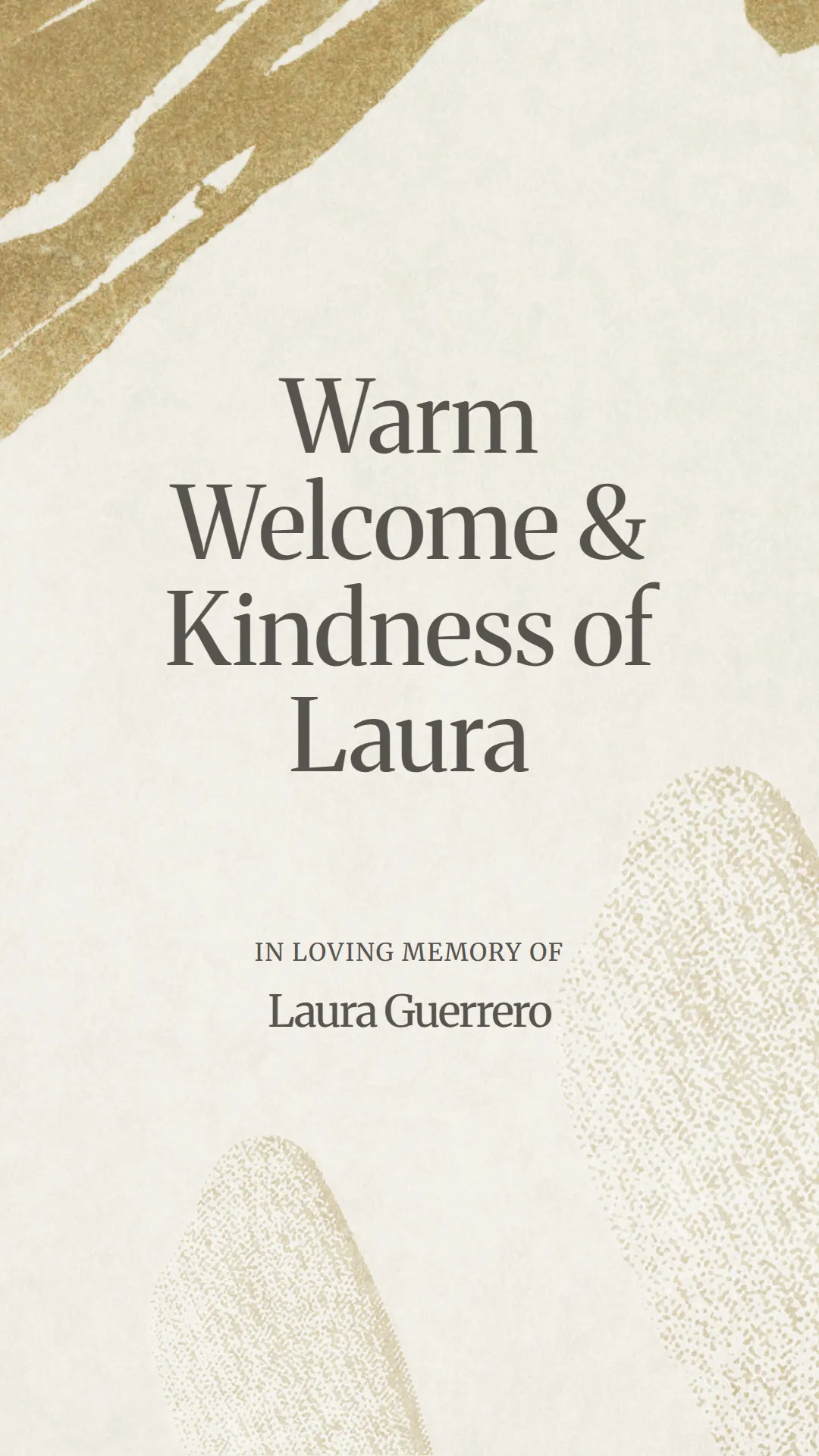 Warm Welcome and Kindness of Laura