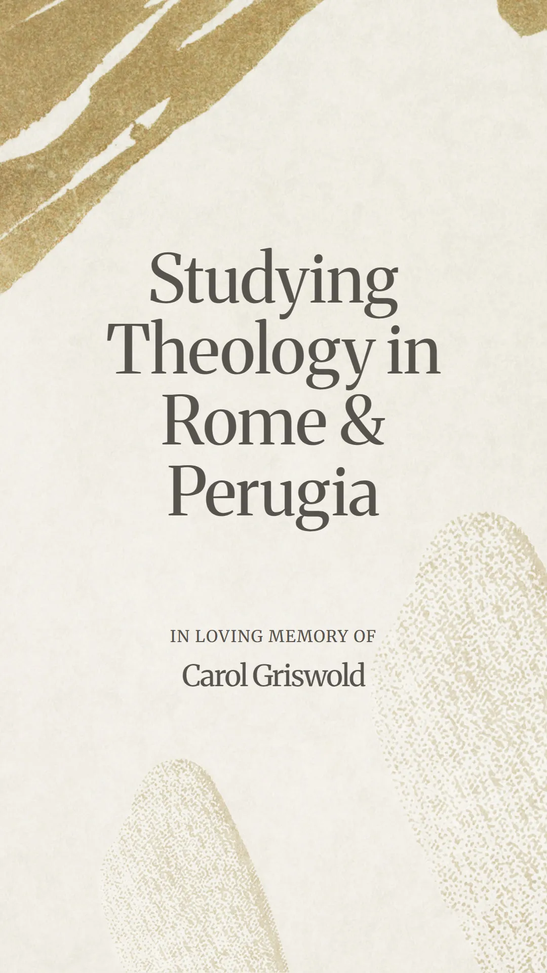 Studying Theology in Rome and Perugia