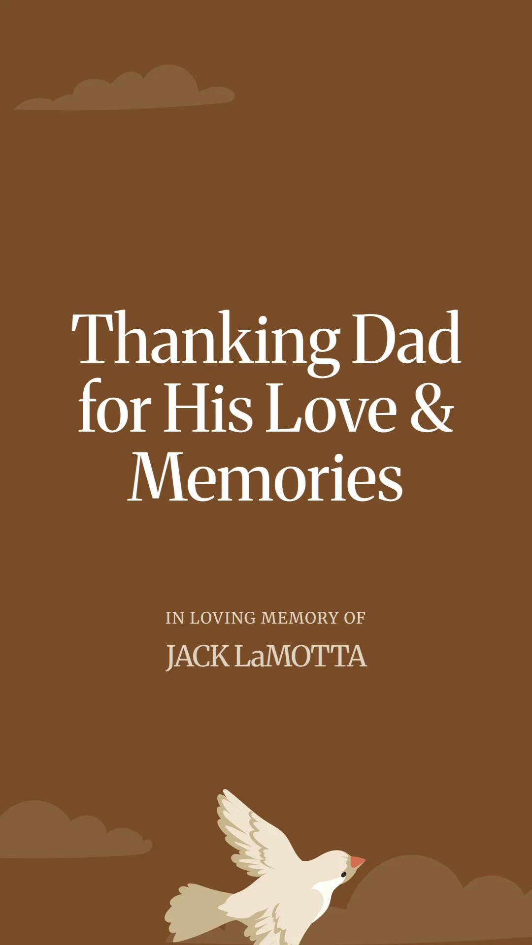 Thanking Dad for His Love and Memories