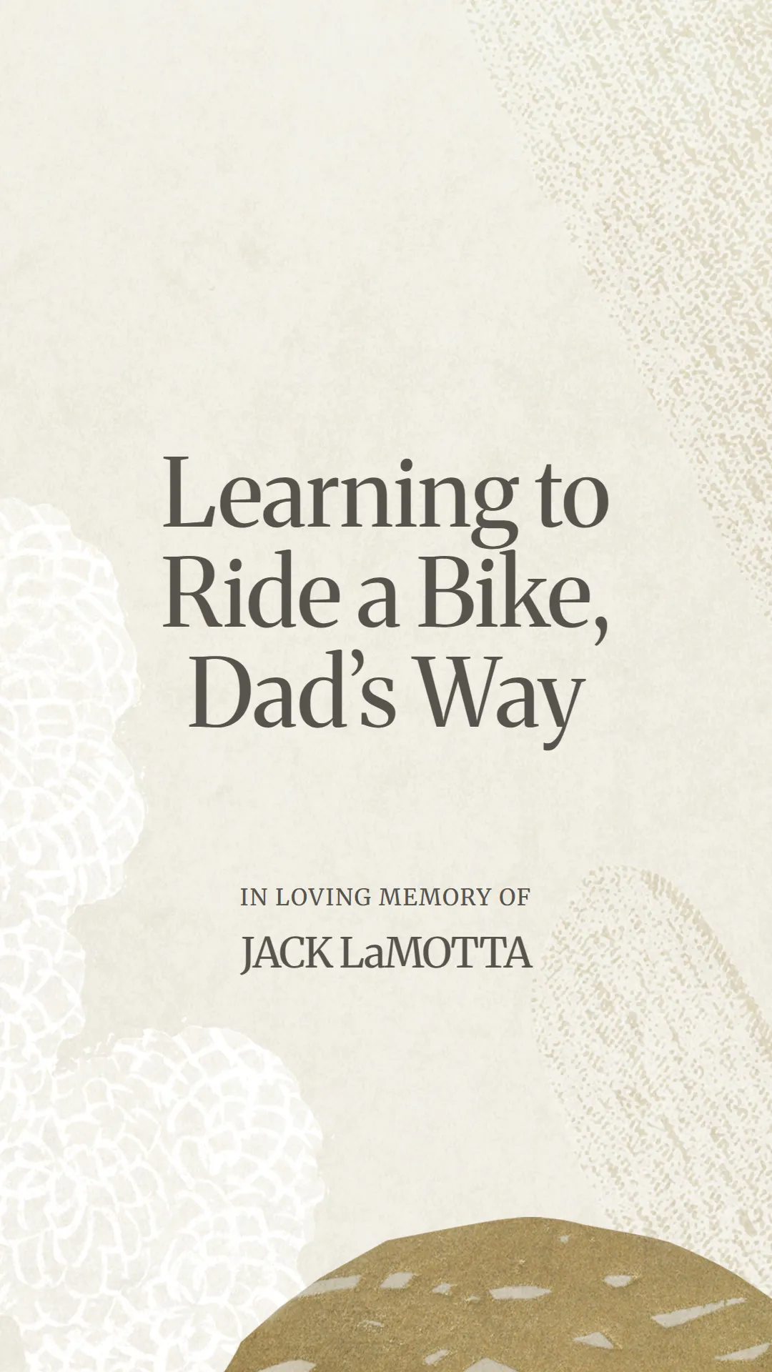 Learning to Ride a Bike, Dad’s Way
