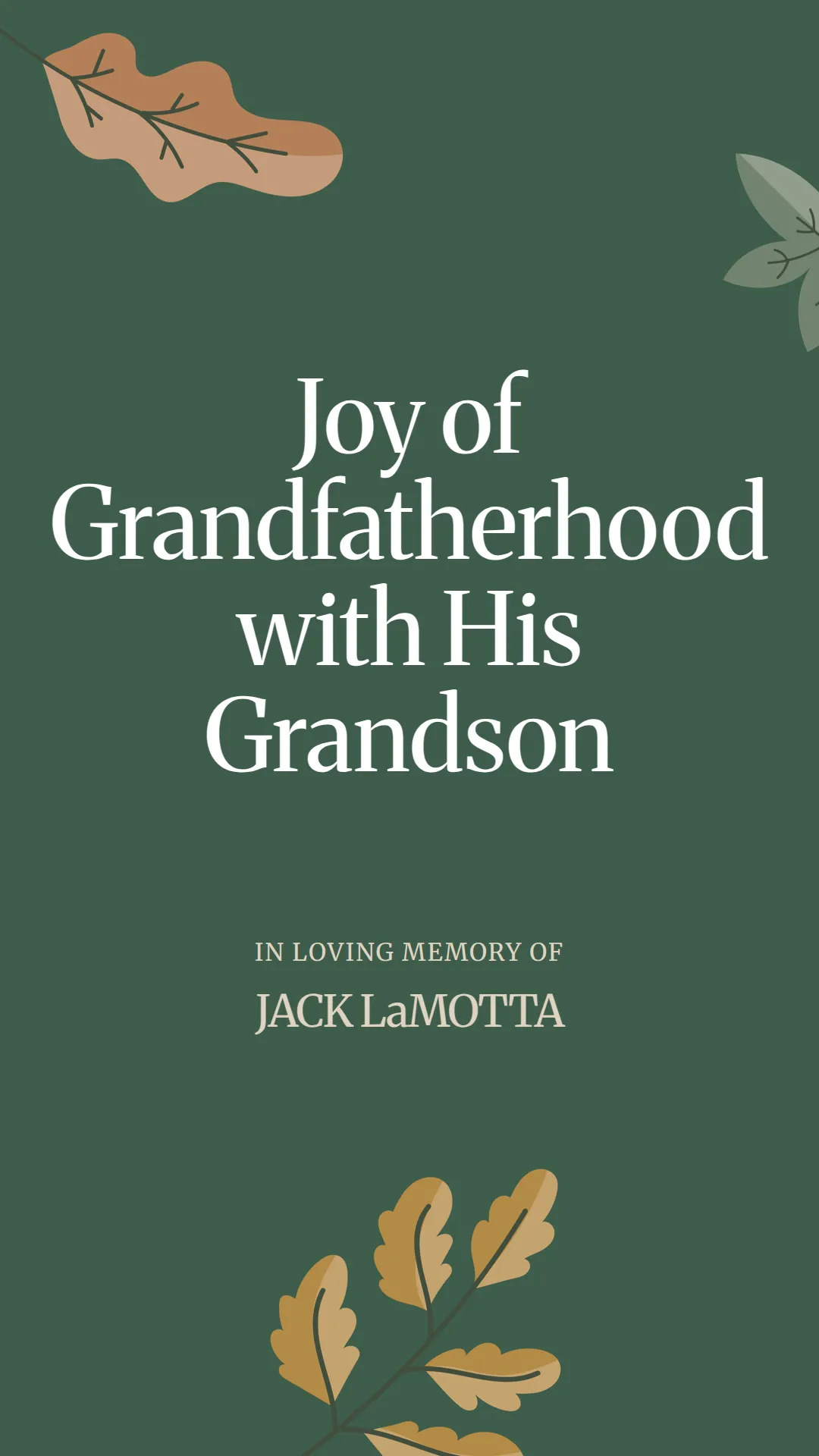 Joy of Grandfatherhood with His Grandson