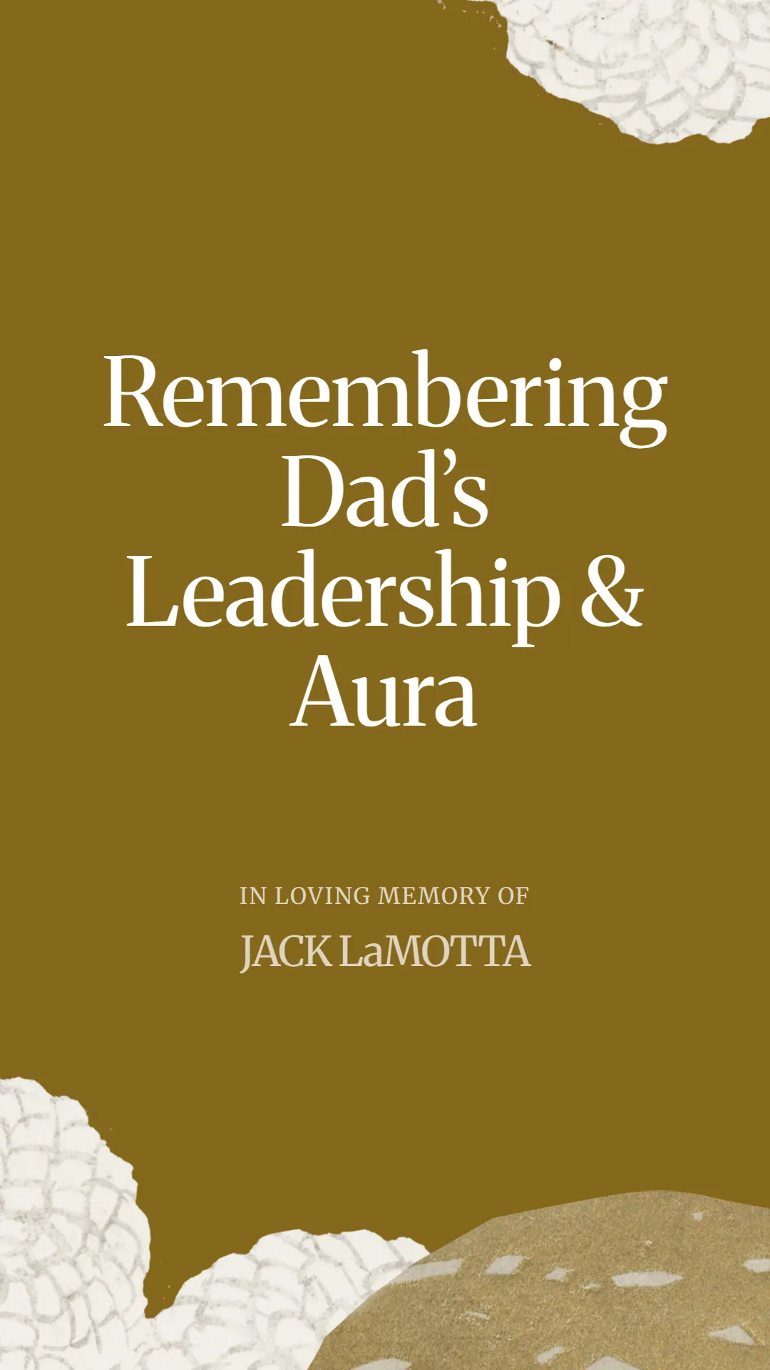 Remembering Dad’s Leadership and Aura