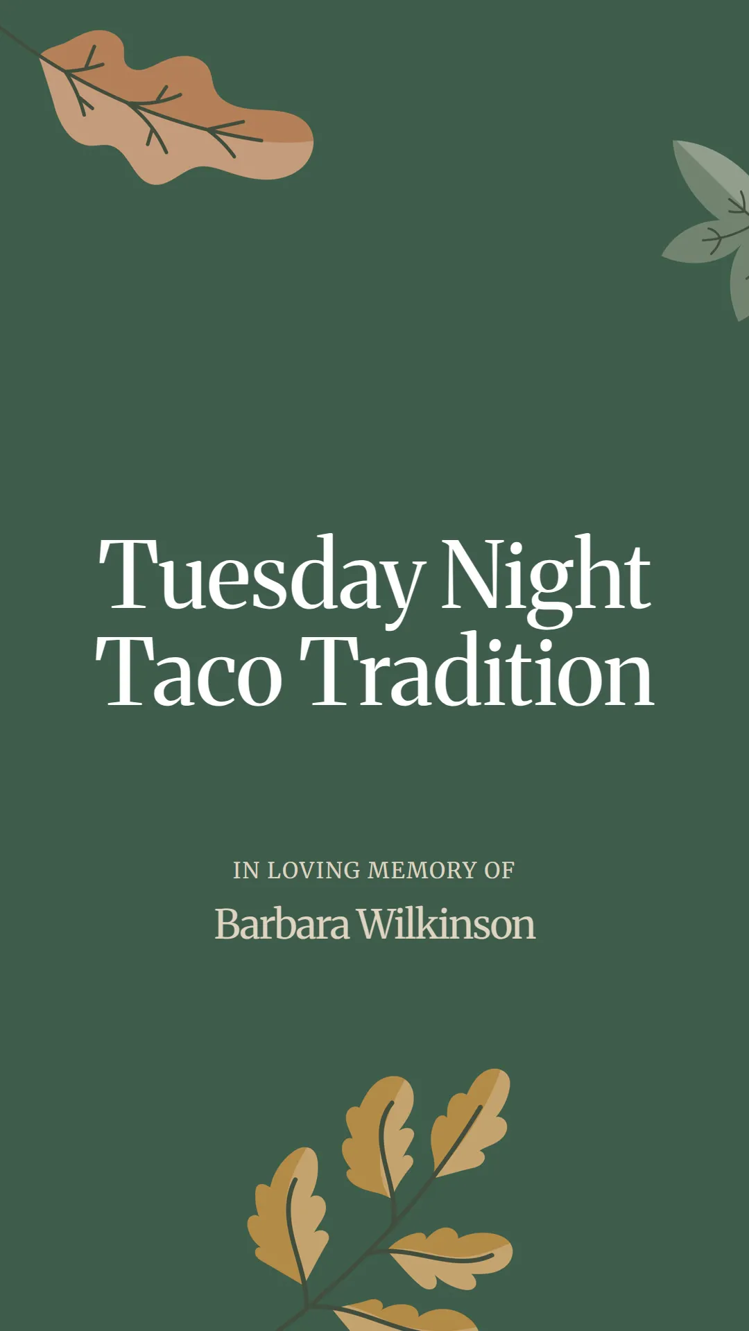 Tuesday Night Taco Tradition