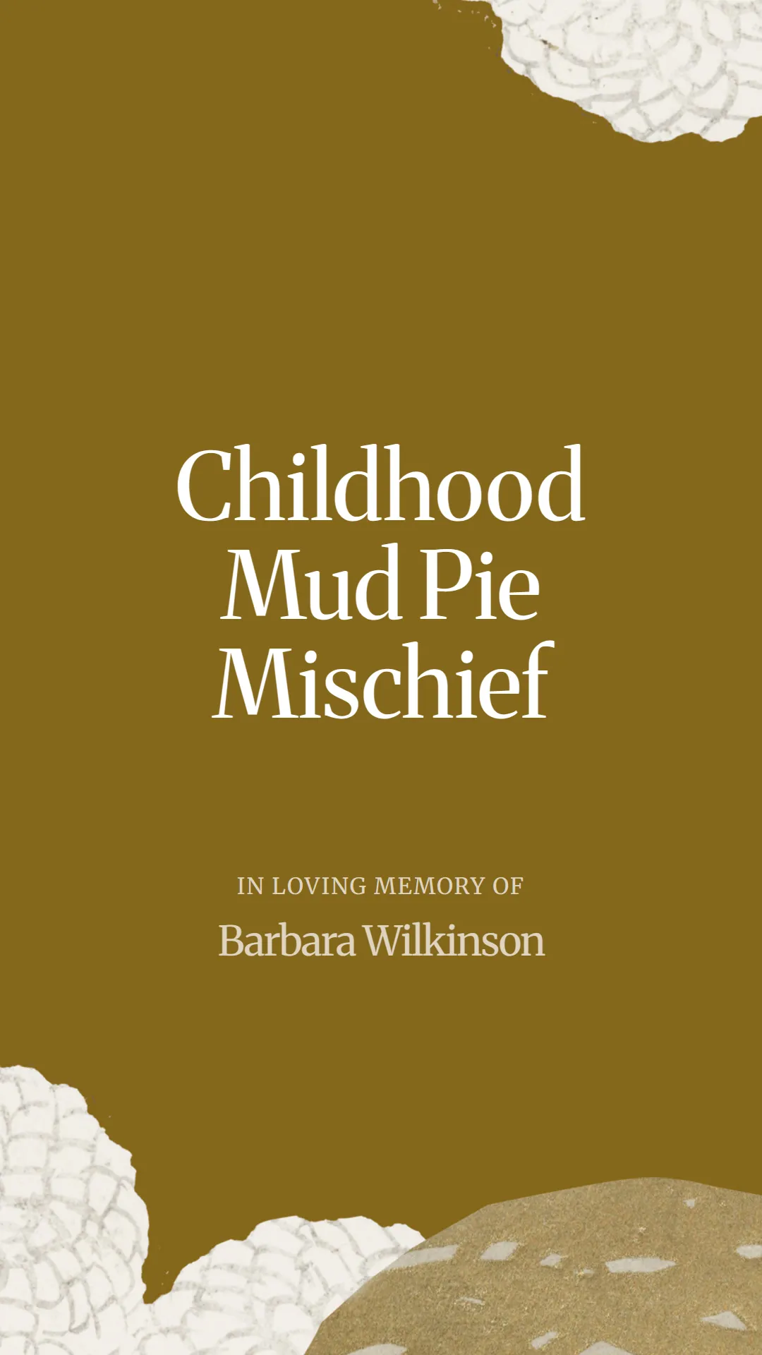 Childhood Mud Pie Mischief