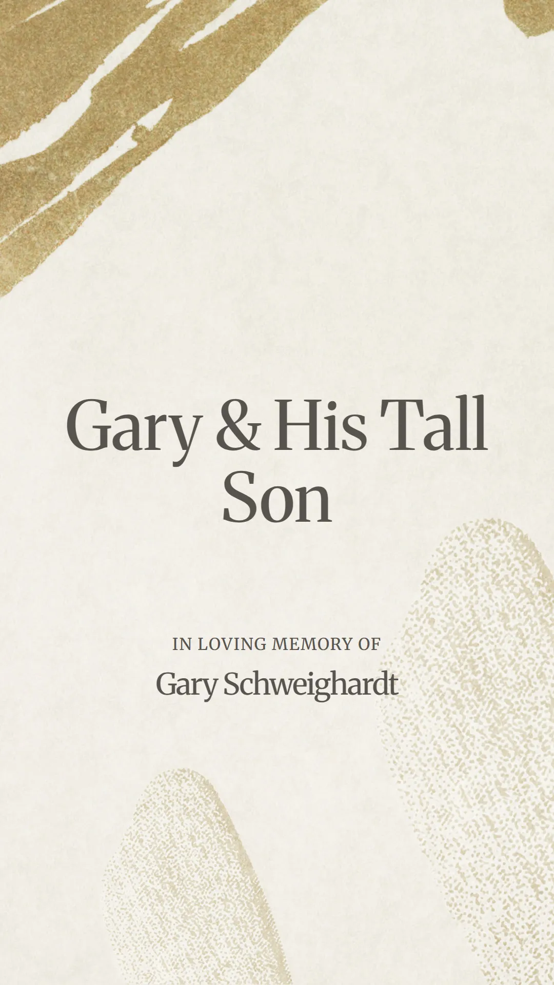 Gary and His Tall Son