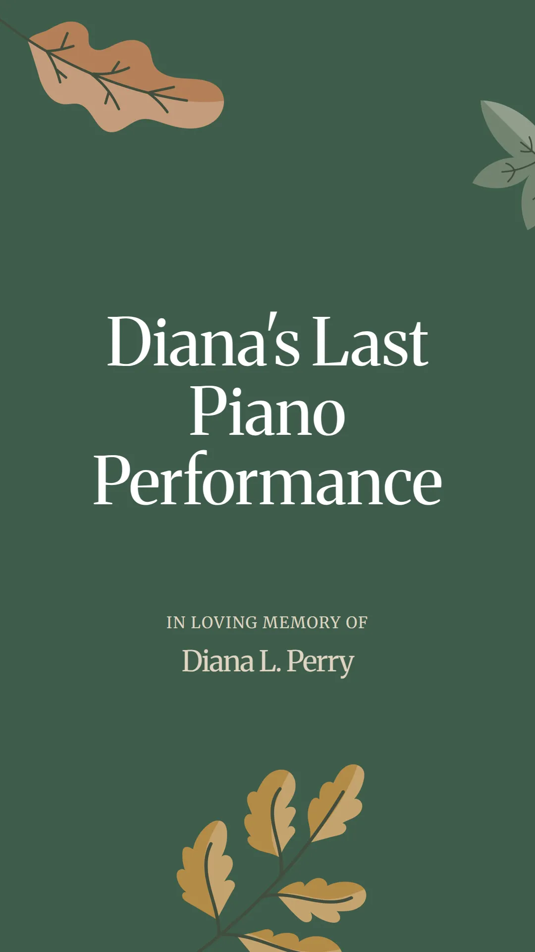 Diana's Last Piano Performance