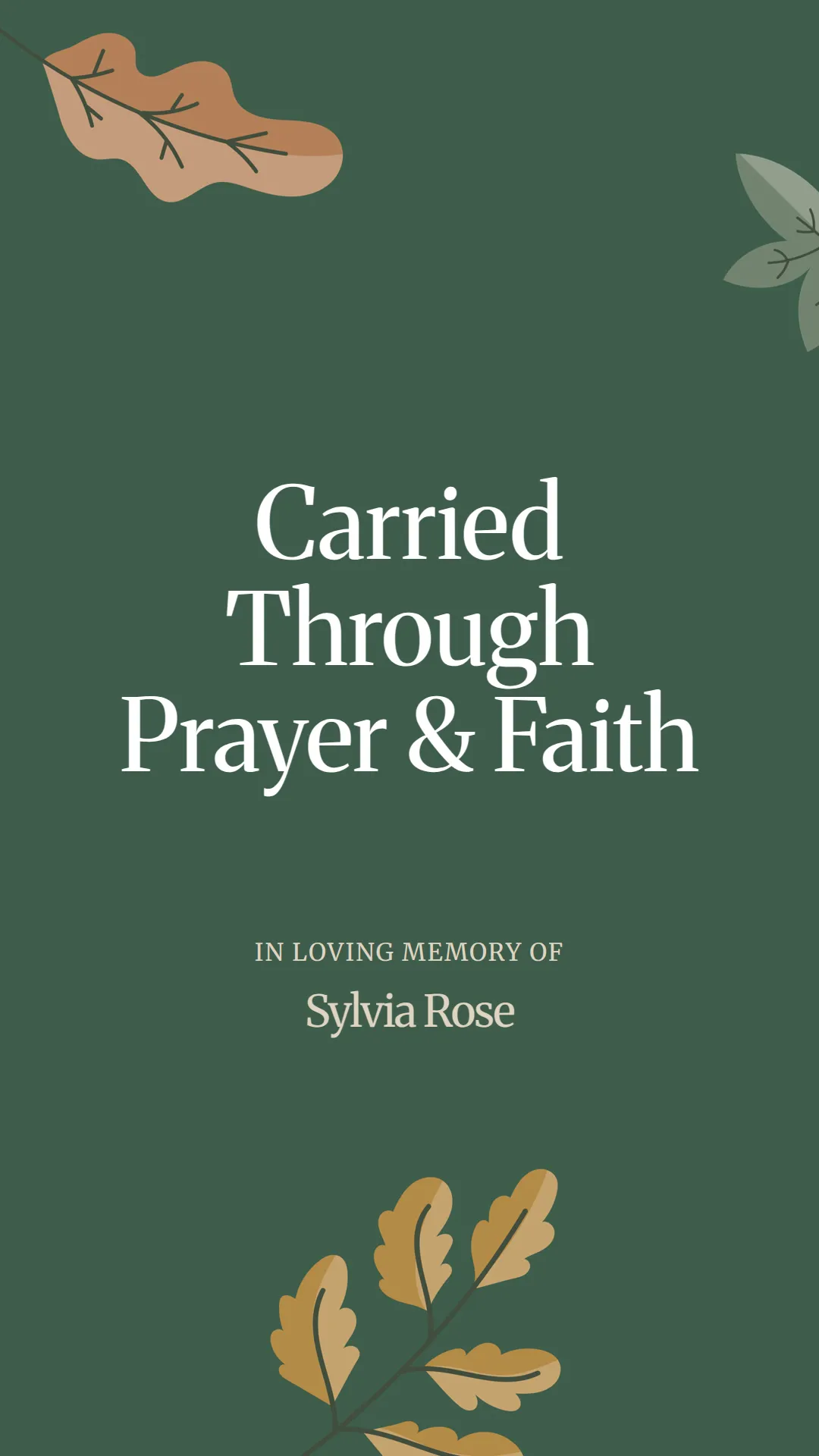 Carried Through Prayer and Faith