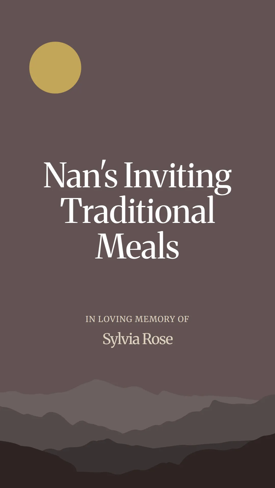 Nan's Inviting Traditional Meals