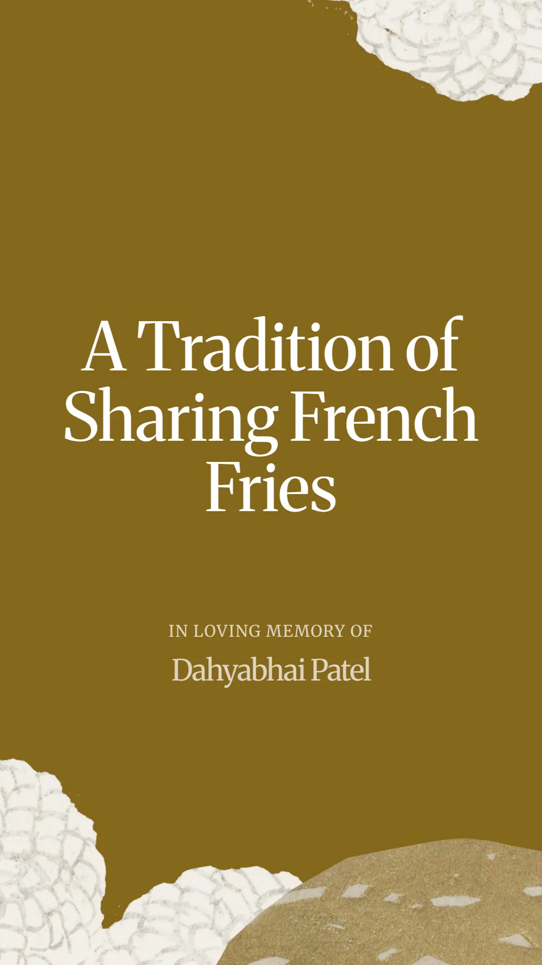 A Tradition of Sharing French Fries