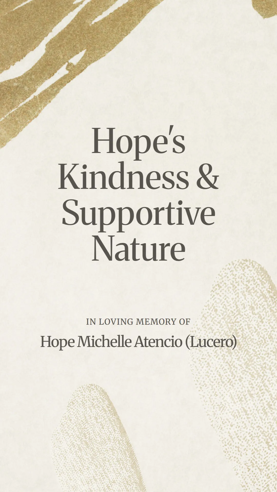 Hope's Kindness and Supportive Nature
