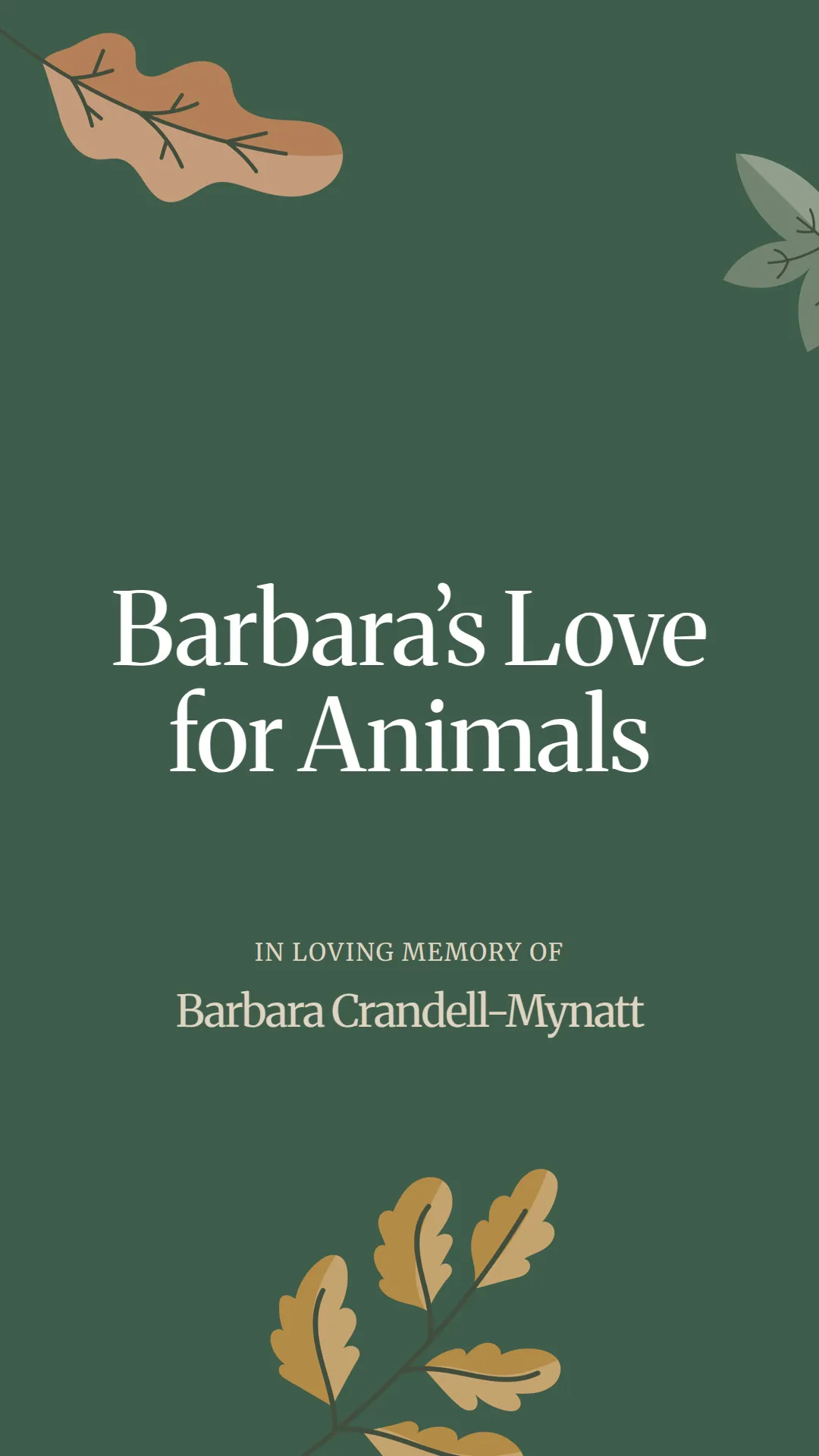 Barbara’s Love for Animals