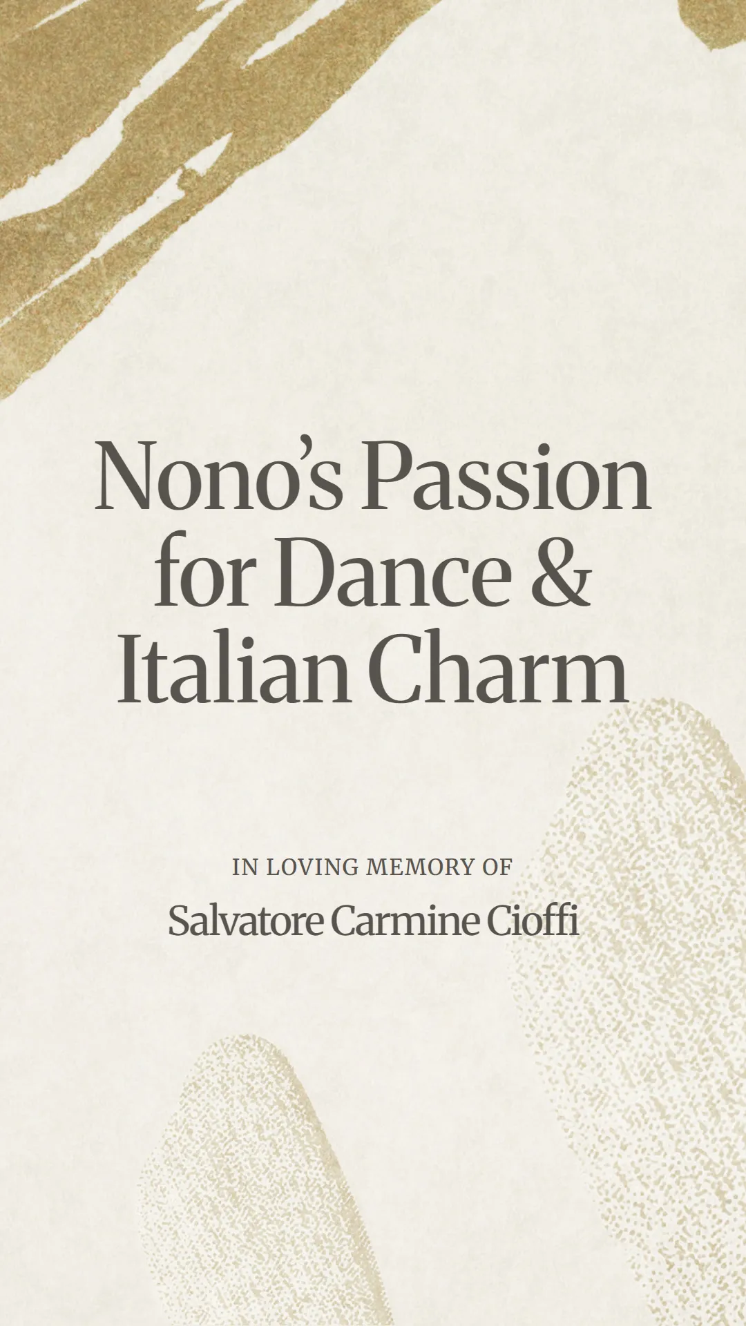 Nono’s Passion for Dance and Italian Charm