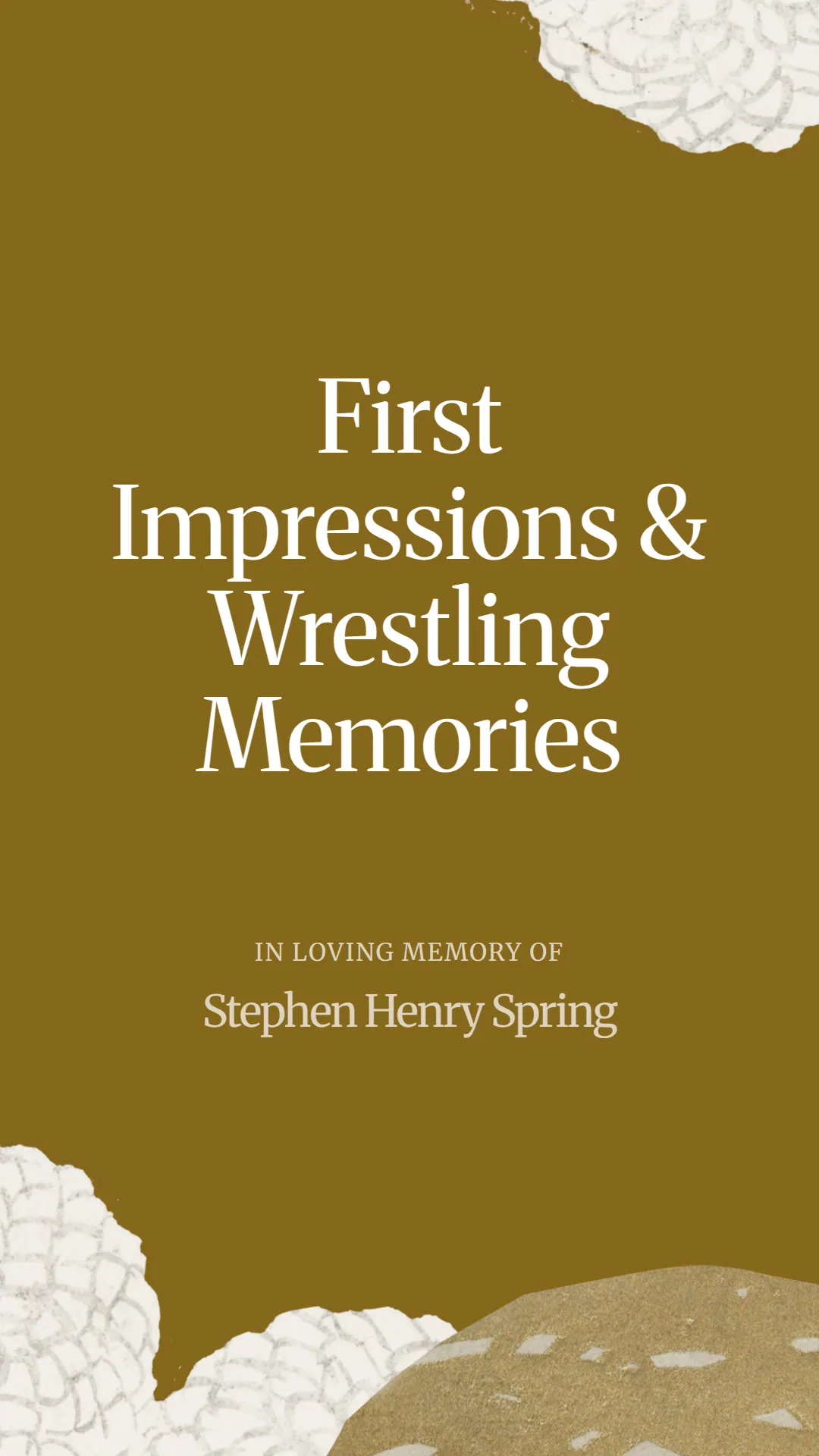 First Impressions and Wrestling Memories