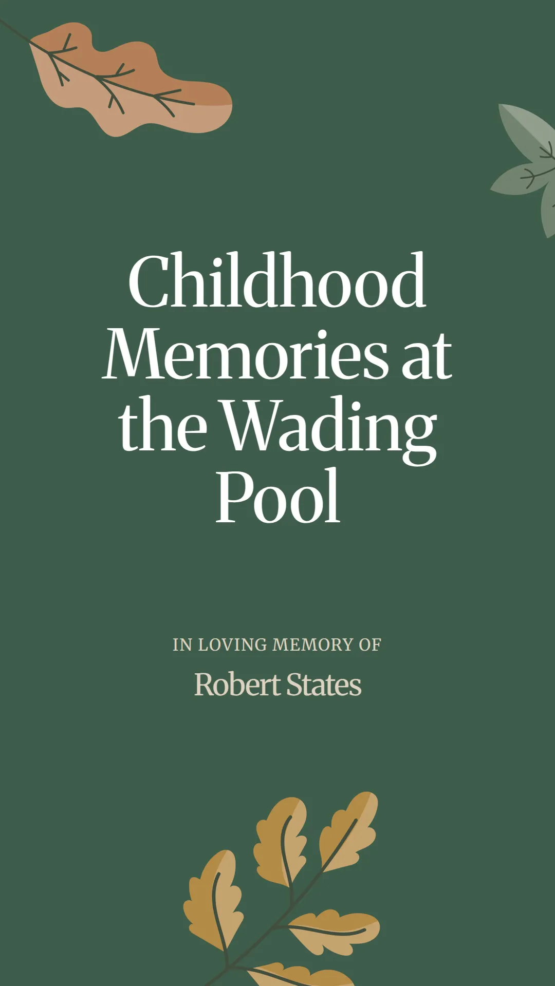 Childhood Memories at the Wading Pool