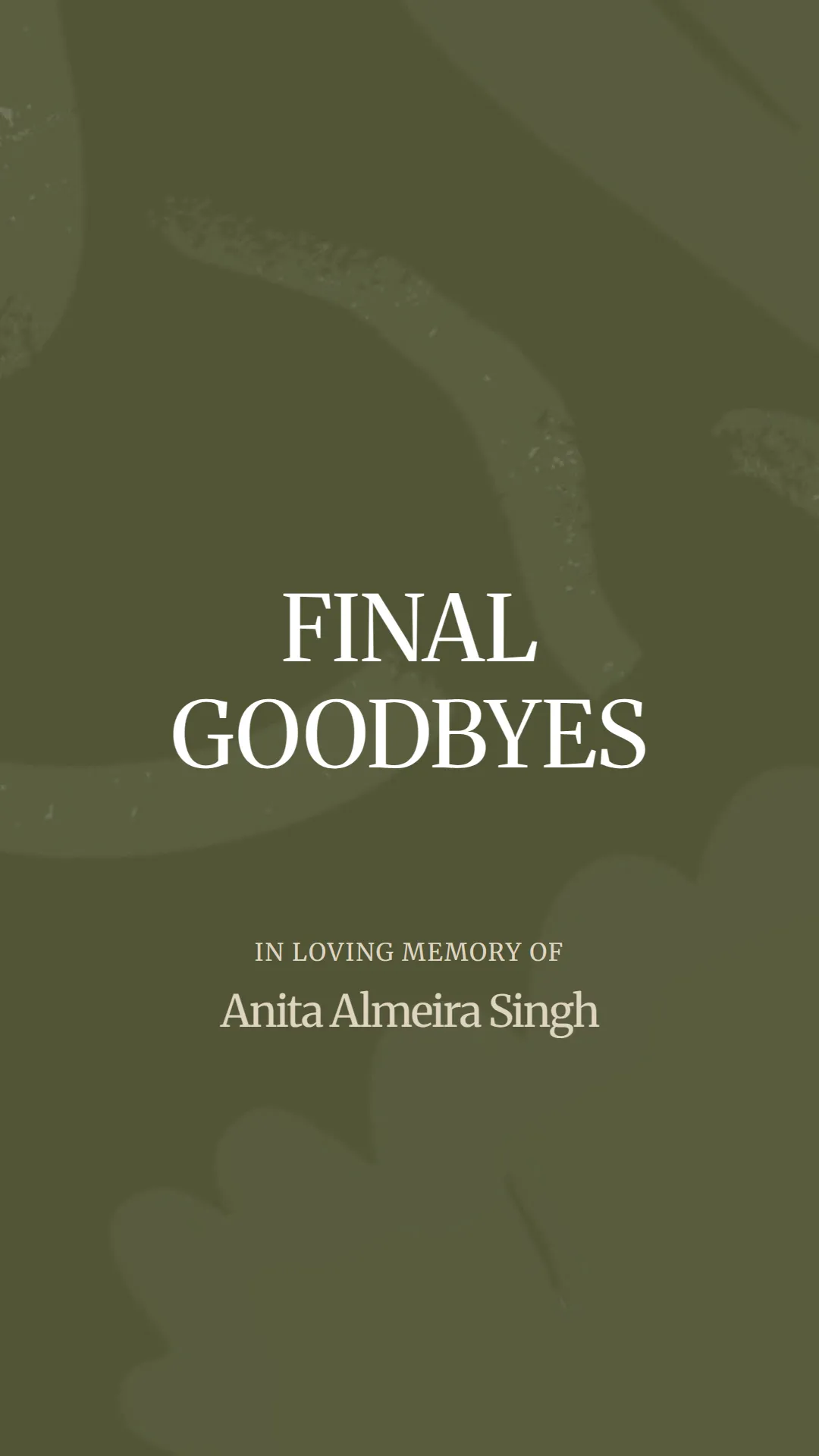 A Heartfelt Farewell to Anita Almeira Singh