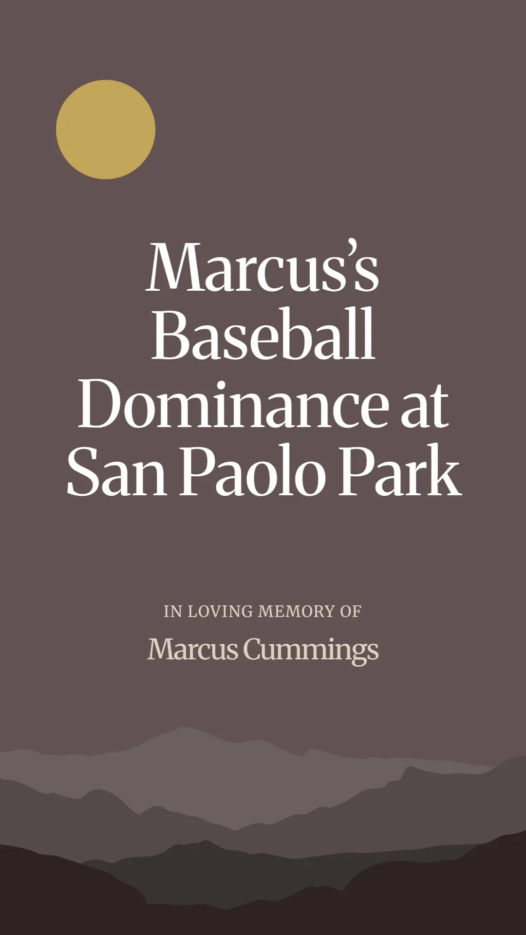 Marcus’s Baseball Dominance at San Paolo Park