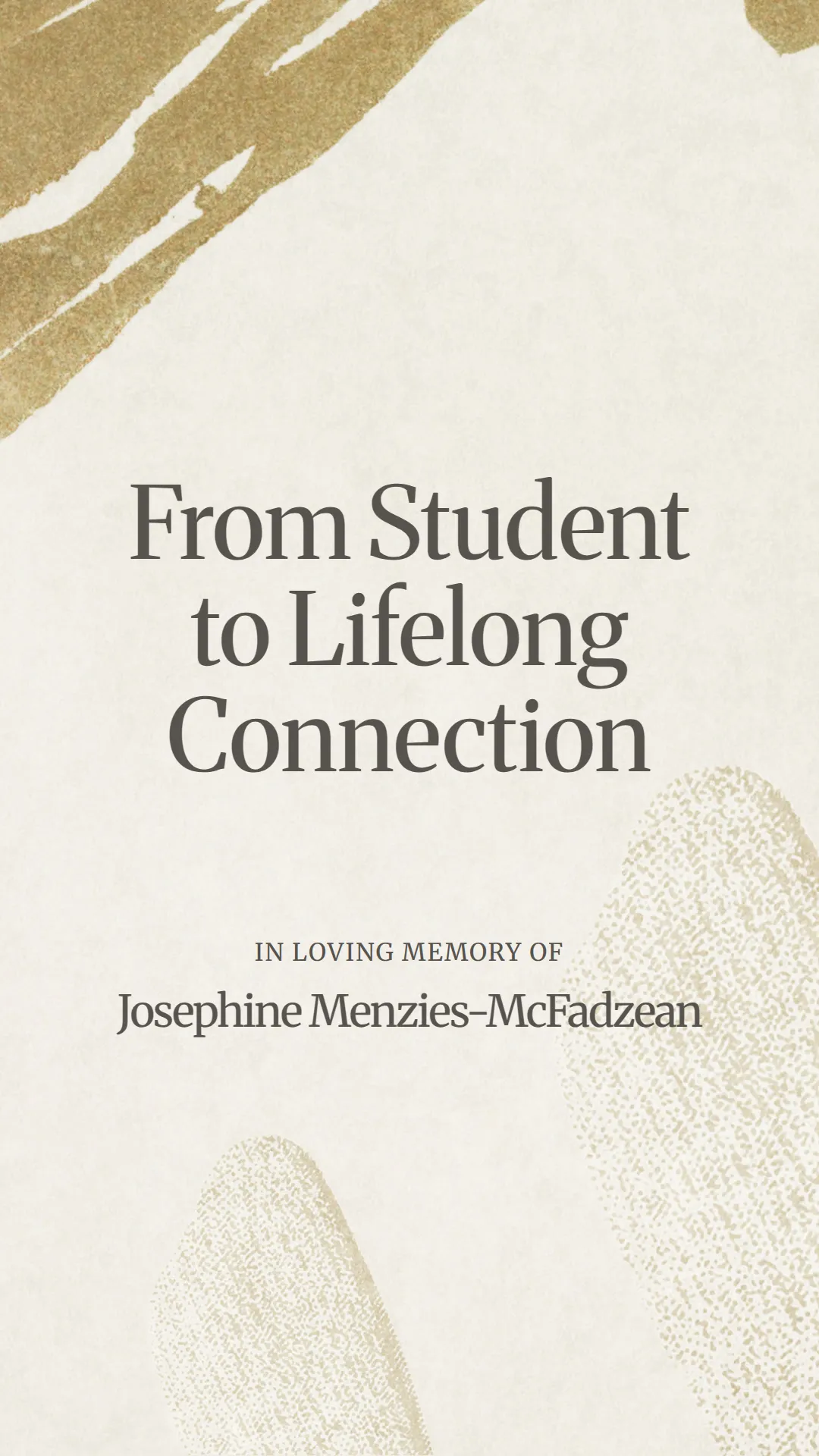 From Student to Lifelong Connection