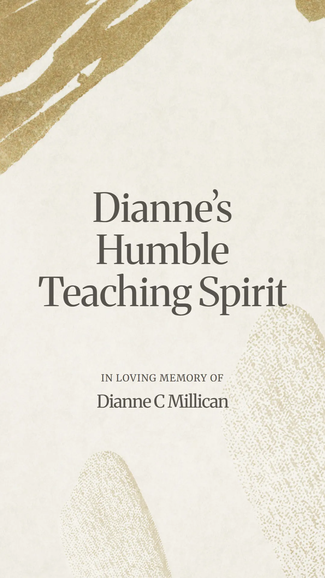 Dianne’s Humble Teaching Spirit