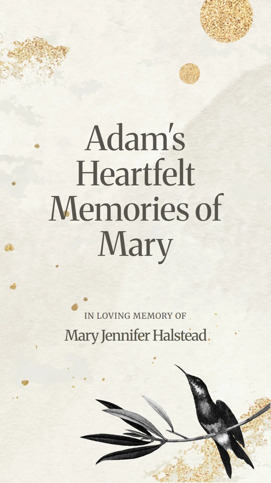 Adam's Heartfelt Memories of Mary